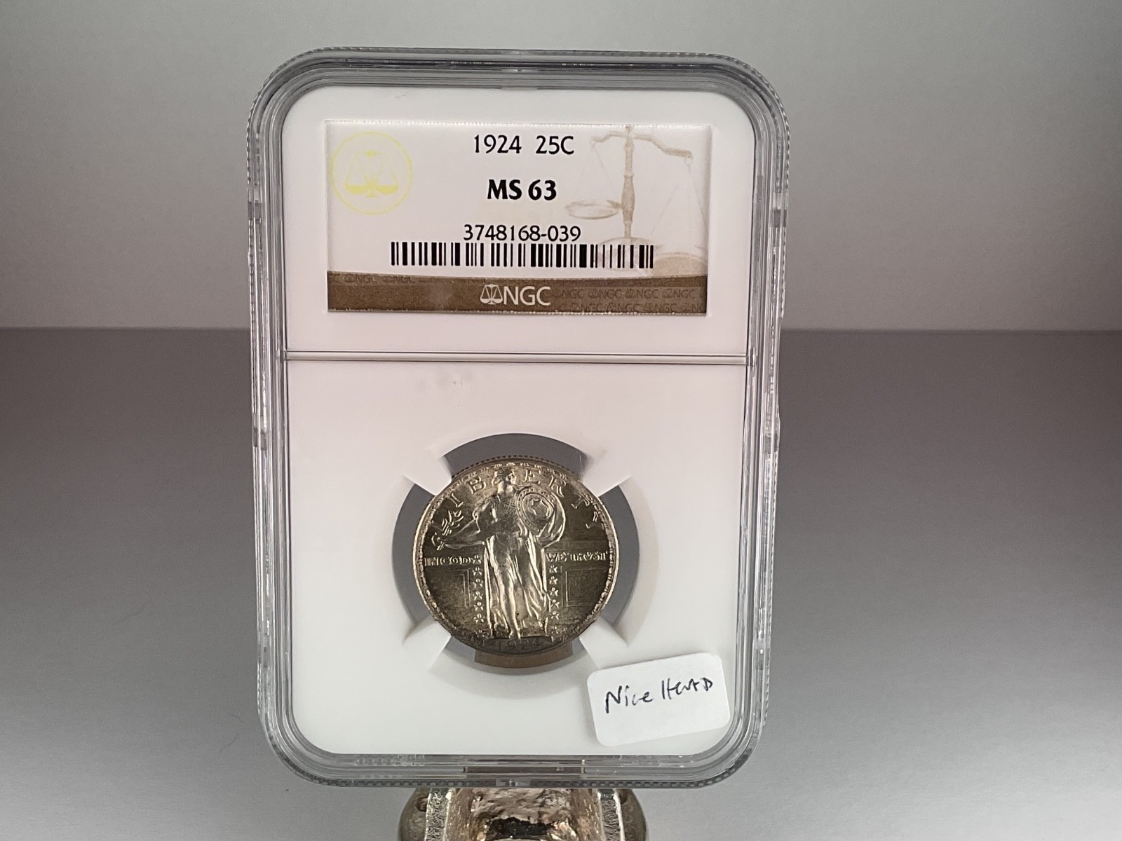 1924 P  STANDING LIBERTY QUARTER ANACS MS63