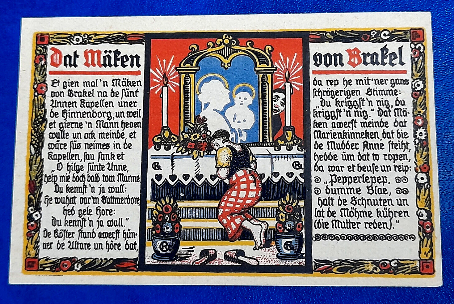 BRAKEL HÖXTER NOTGELD 1 MARK 1921 EMERGENCY MONEY GERMANY BANKNOTE (31894)