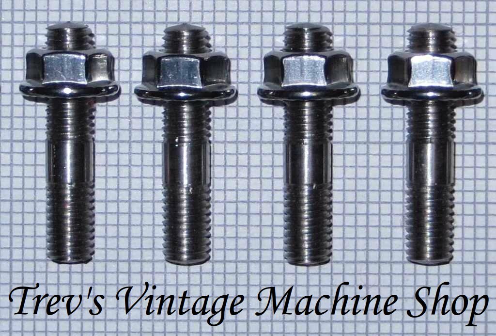 Yamaha XVS1100 stainless steel exhaust studs & flange nuts, set of 4. ES1