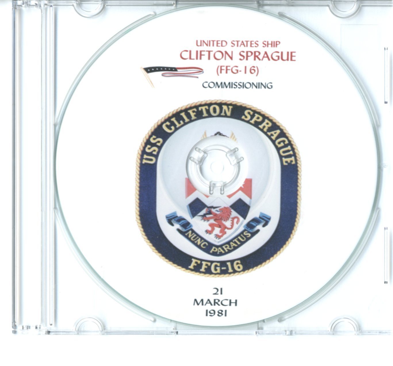 USS Clifton Sprague FFG 16 Commissioning Program 1981 Navy Plank Owners