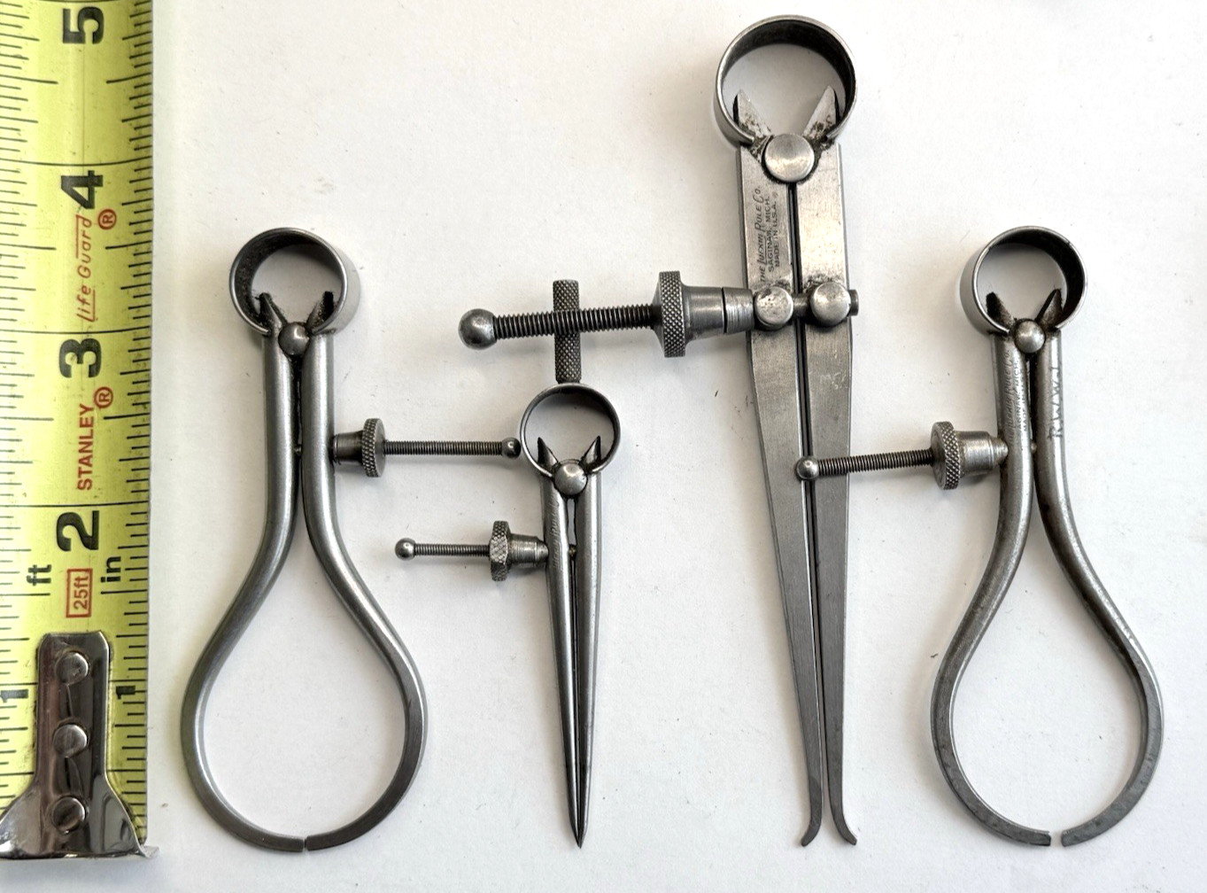 Vintage Lot Of Assorted Machinist Tools LUFKIN Used