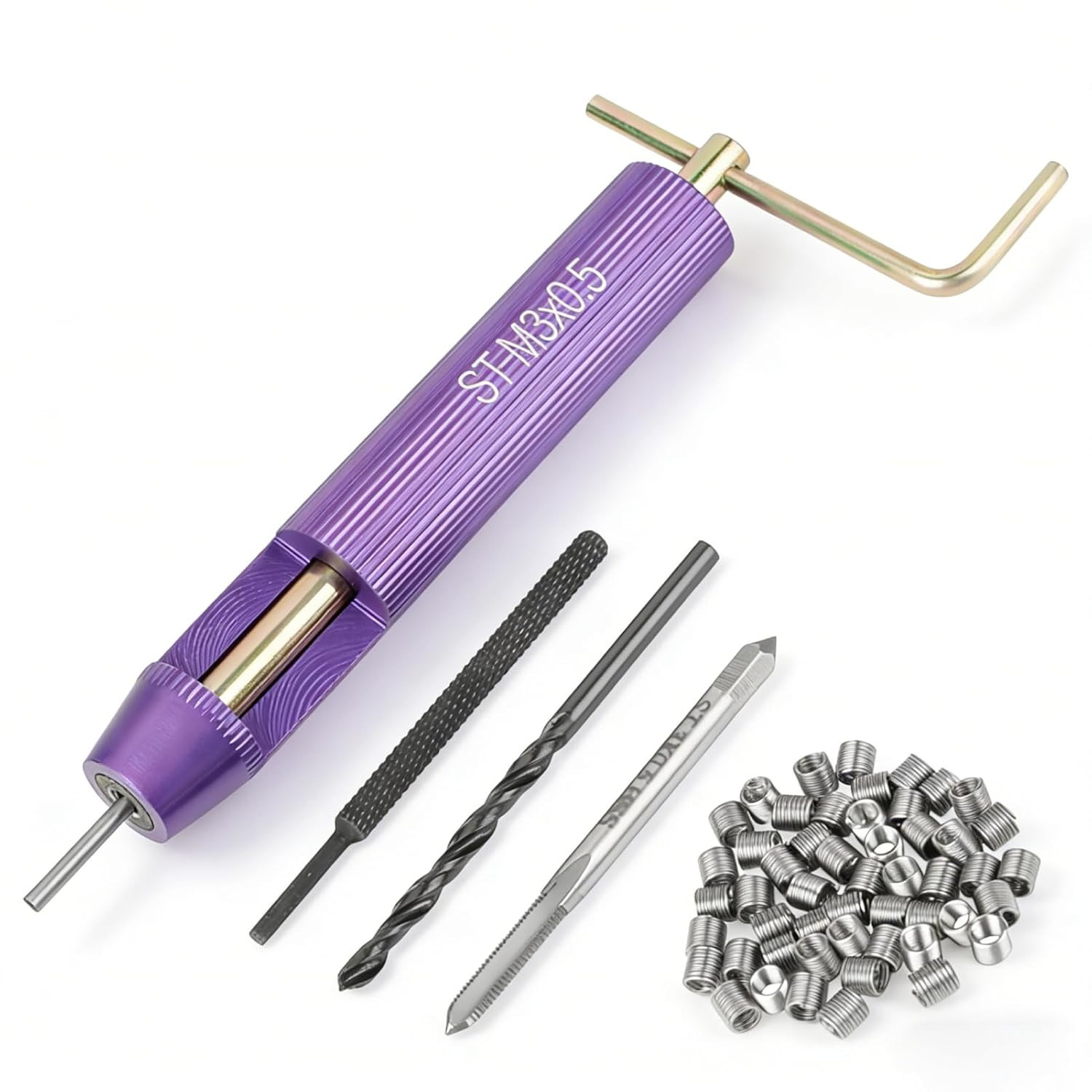 M3 Helicoil Thread Repair Kit - 50Pcs Stainless Steel Coiled Wire Helical Screw