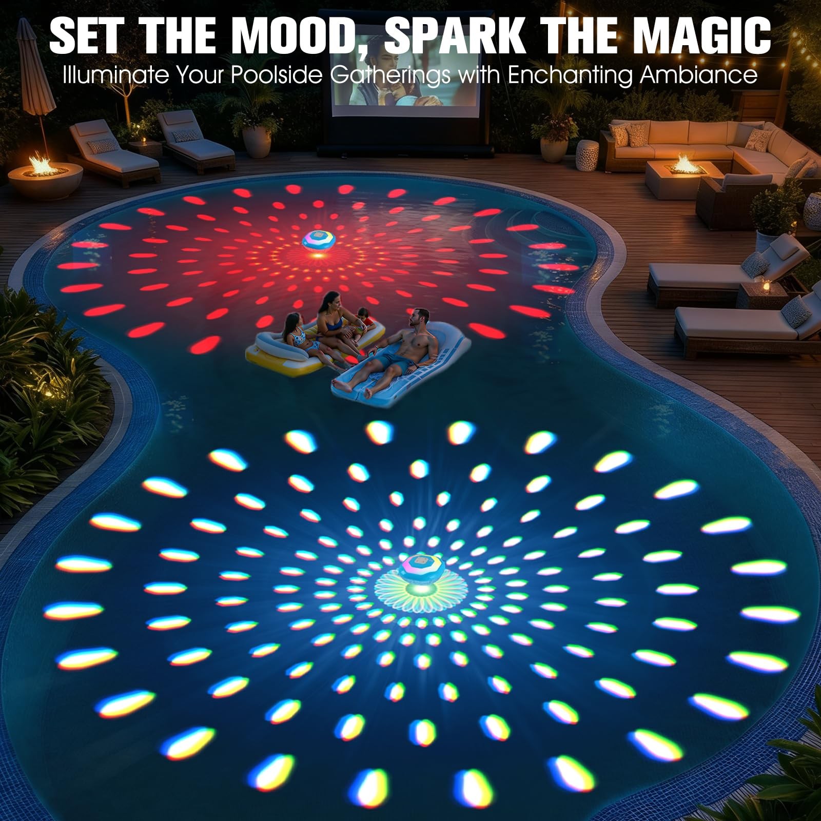 Lighthacker Floating Pool Lightsupgraded Pool Lights That Float6000Mah