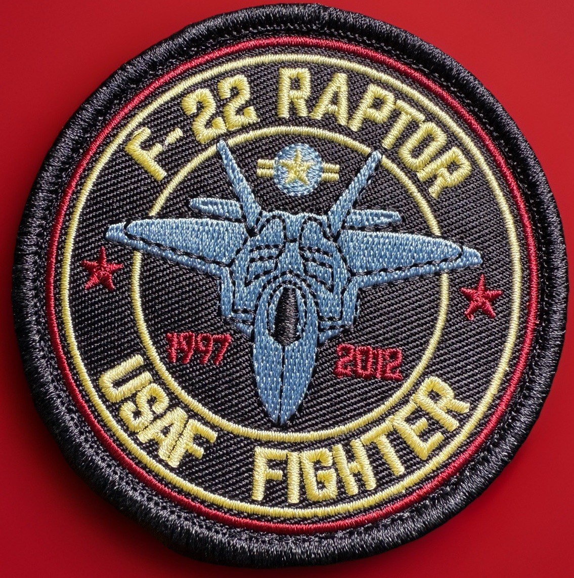 F-22 RAPTOR PLANE AIRCRAFT PATCH STEALTH FIGHTER JET AIRFORCE PILOT F22 USAF