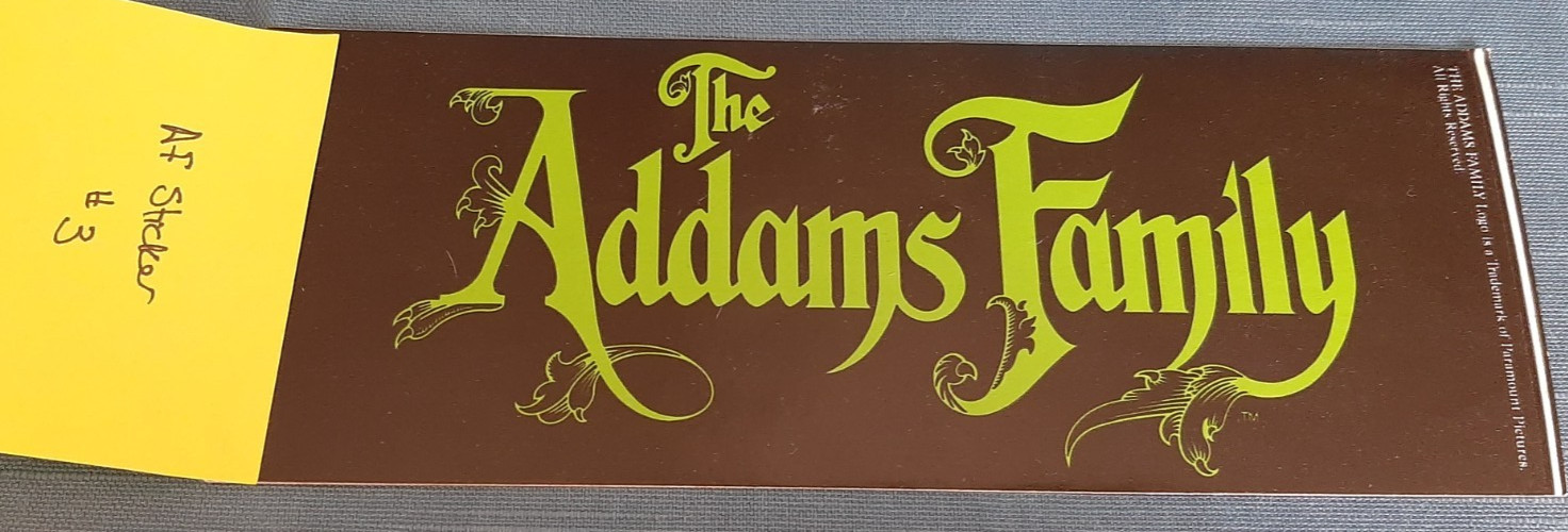 The Addams Family Sticker 1991 Movie Promo Paramount