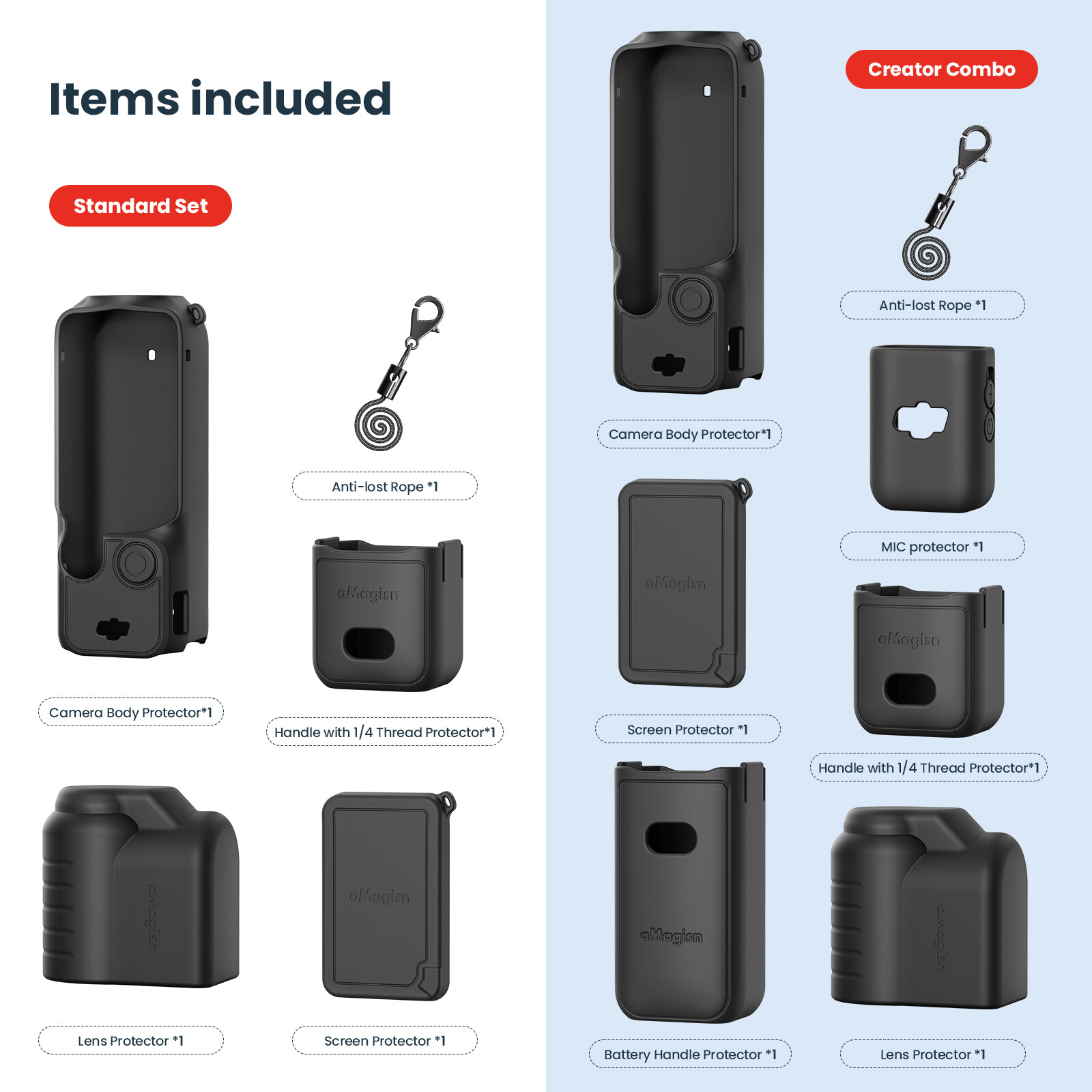 Protective Case for DJI Osmo Pocket 3 Lanyard Lens Cap