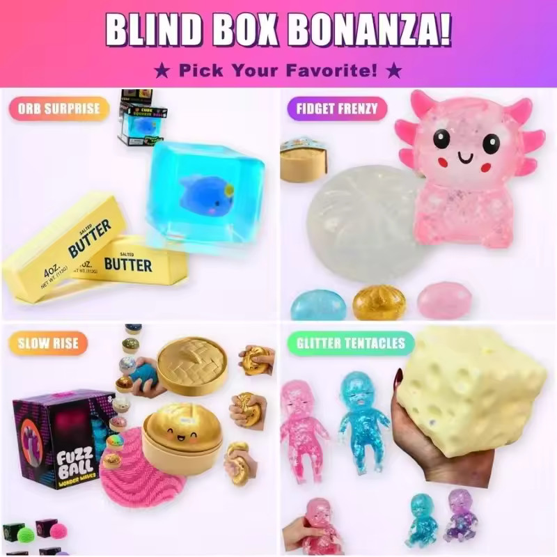 1PCs Cute Cube Ocean Squishy Blind Box Toy NEW