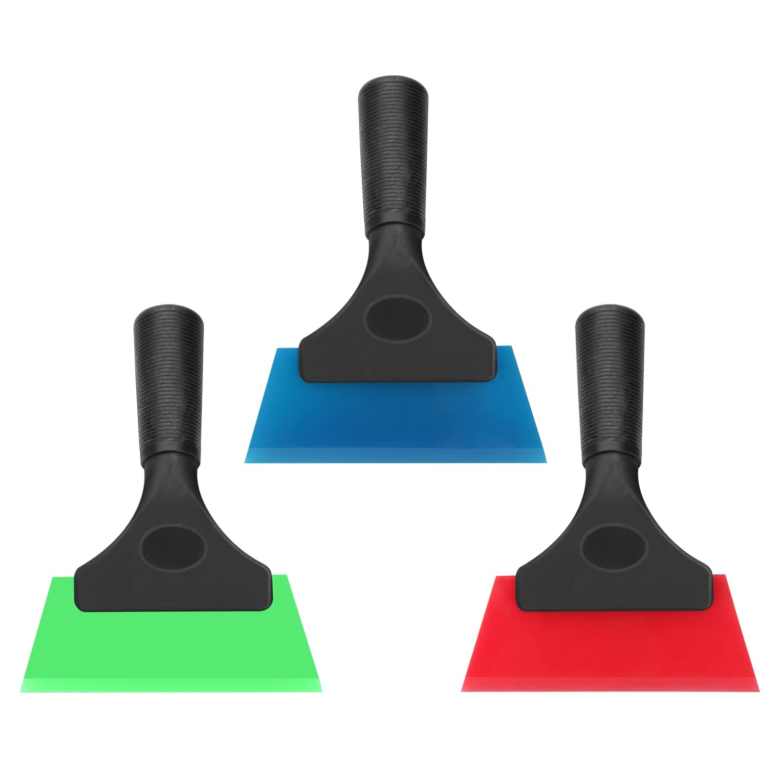 AUSZUOI Window Tint Squeegee(3-Pack),Auto Water Blade, Blue+green+red