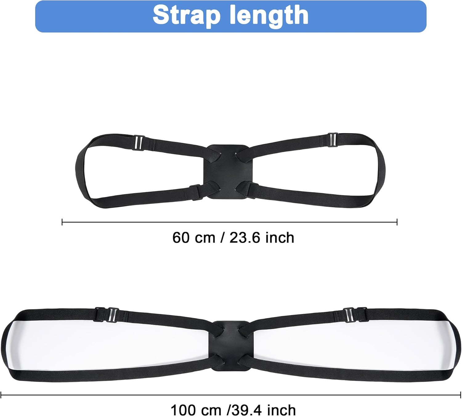 2 Pack Luggage Straps, Ajustable Elastic Bungee Belt for Suitcases, Add Extra Ba
