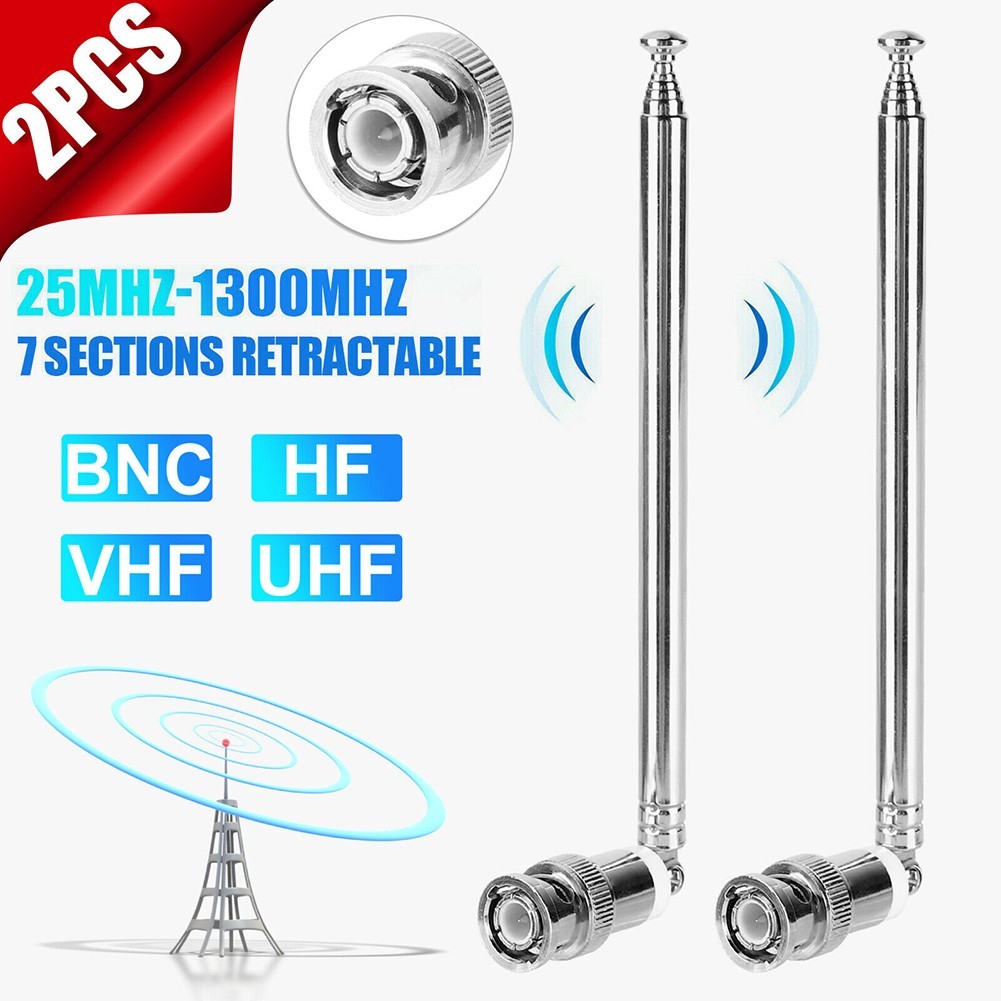 Optimized Signal Reception with Rotatable BNC For Radio Antenna (2pcs)