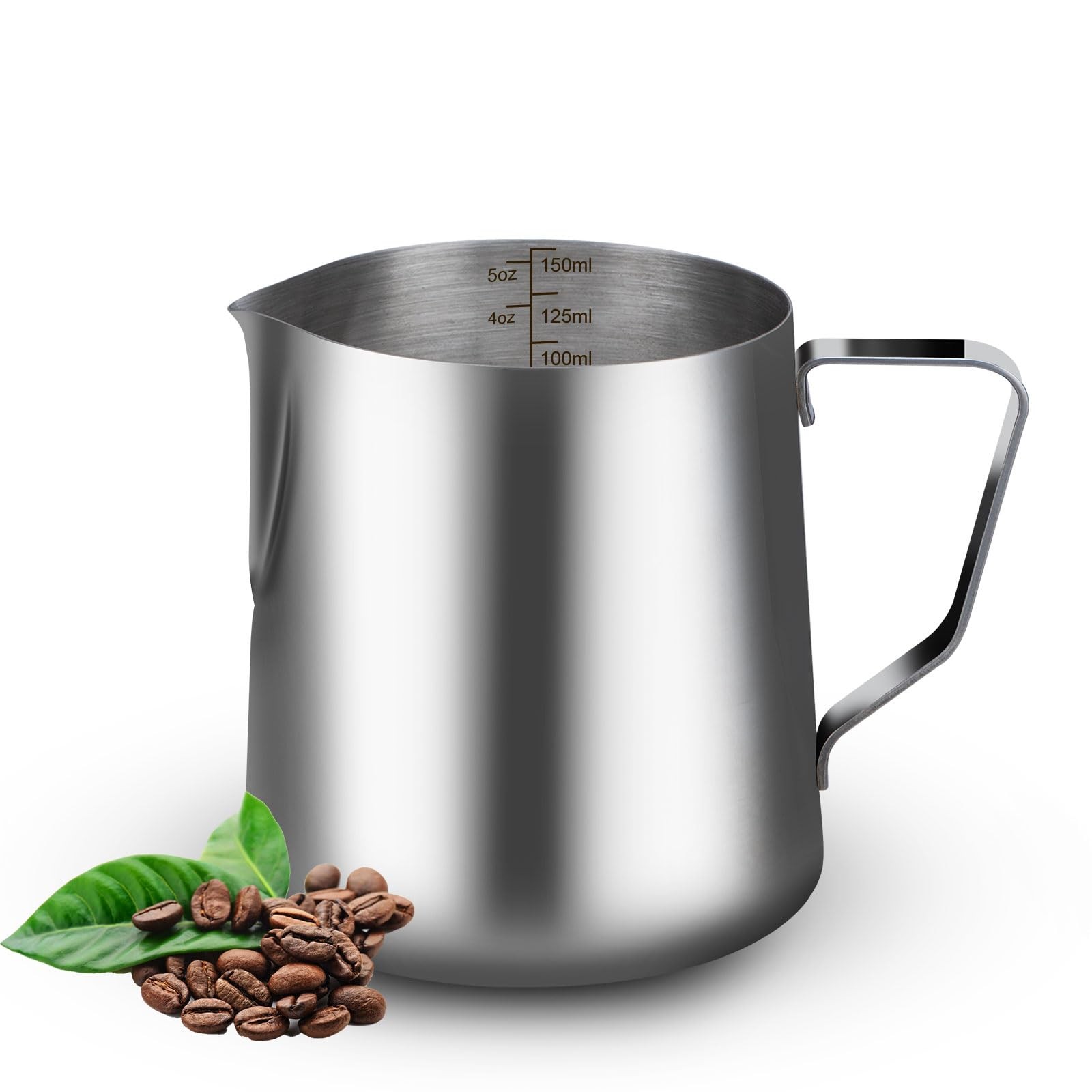 5oz Mini Milk Frothing Pitcher-Stainless Steel Steaming Jug for Espresso, Cap...