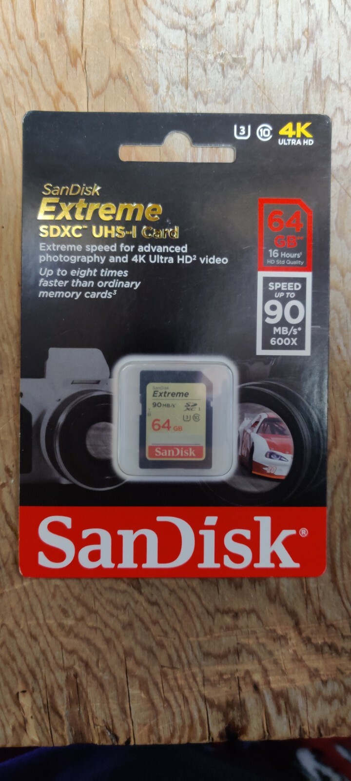 SanDisk Extreme 64GB 90MB/s SDXC UHS-I Memory Card