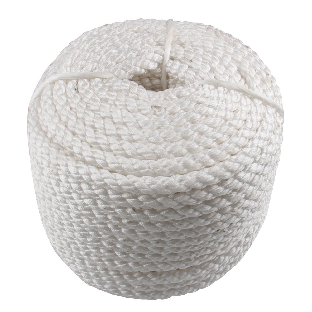 1/2" 100'Boat Rope Polypropylene Docking Rope Three Strand Anchor Line W/Thimble
