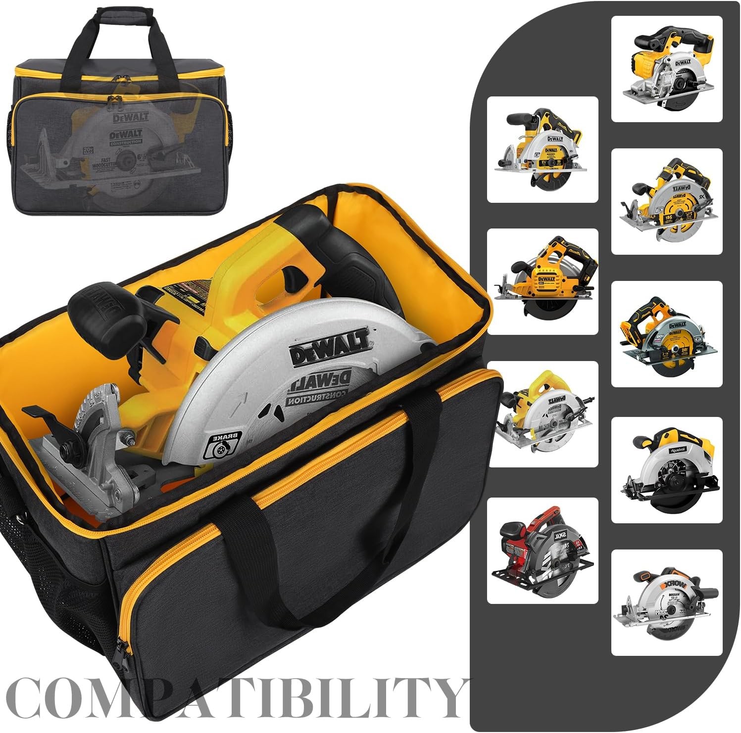 Carry Bag for DEWALT 20V MAX Circular Saw DCS391B/DCS565B,Storage Case for DE...