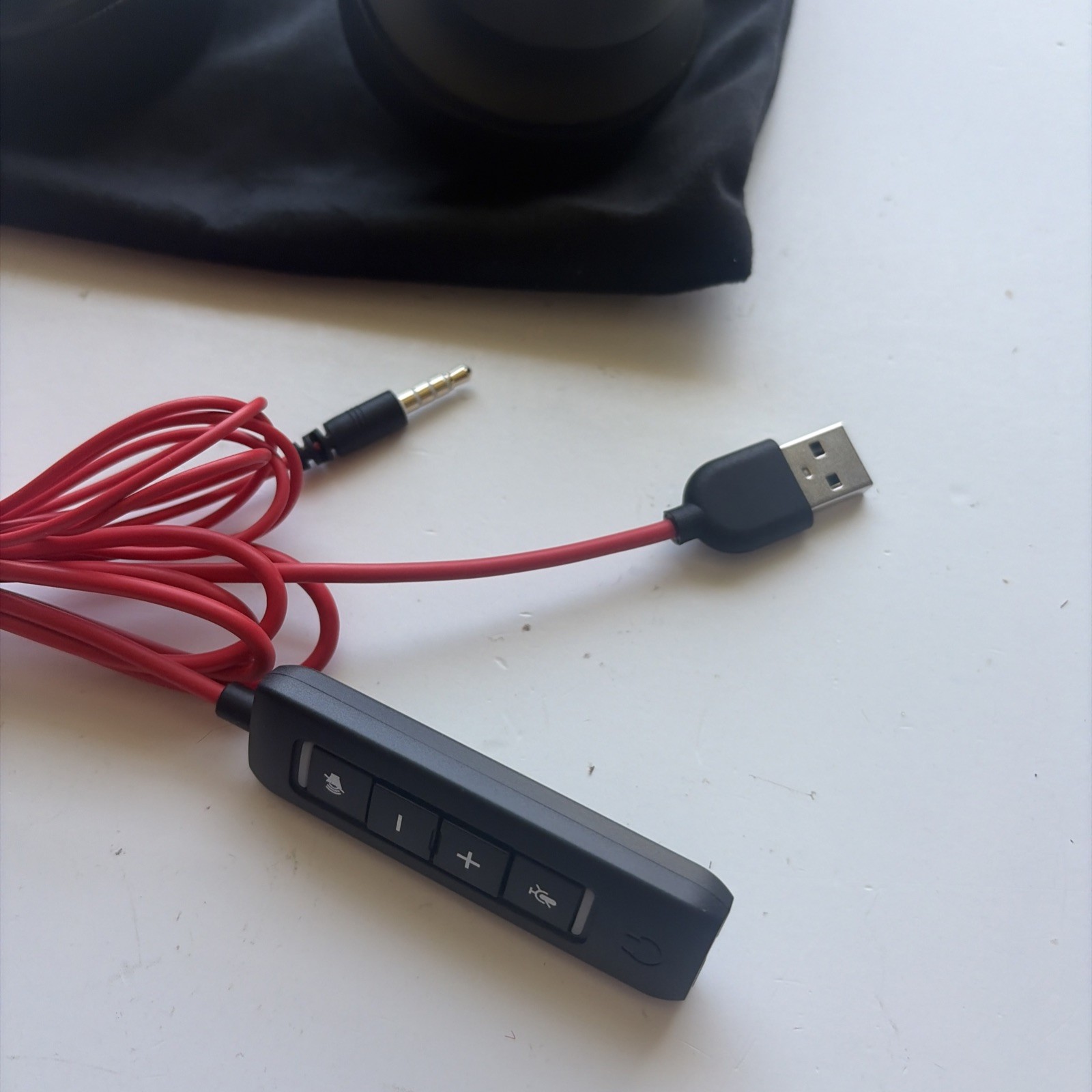 USB Headset with Microphone for PC, On-Ear Computer Laptop Headphones USB+3.5mm