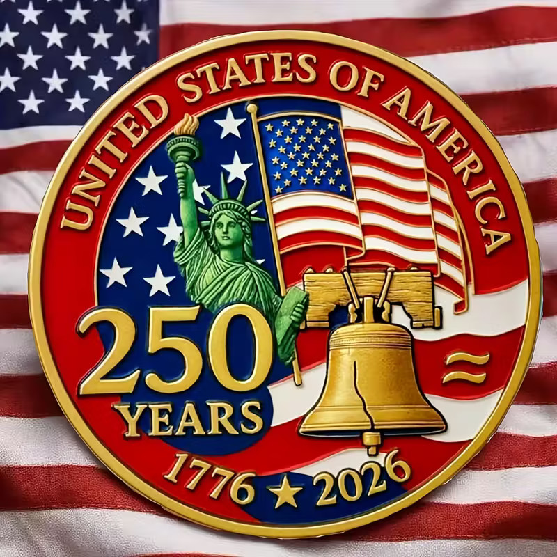 United States 250 Anniversary Challenge Coin Commemorative Collectable F 1-pc