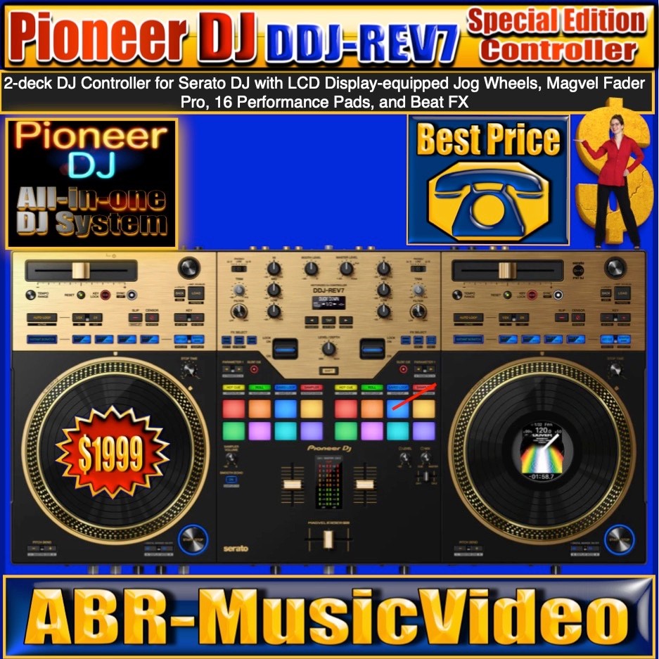 Pioneer DJ DDJ-REV7-N DJ Controller-Limited Edition Gold