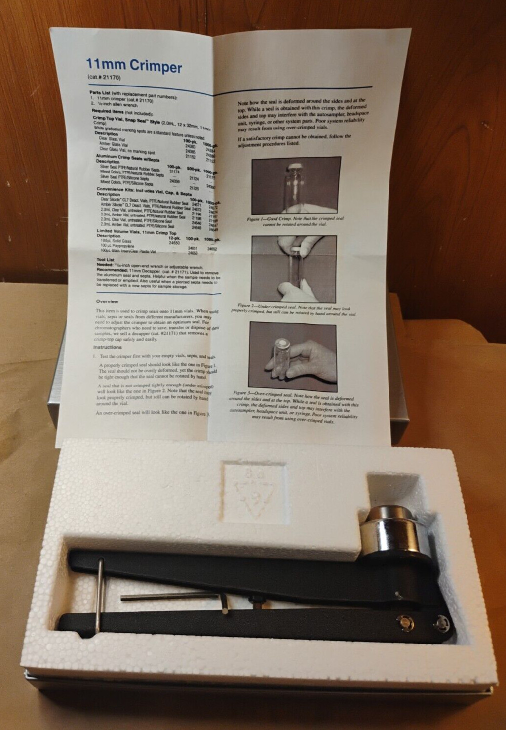 Restek Aluminum Seal Crimper 11mm 21170 - Fast ship