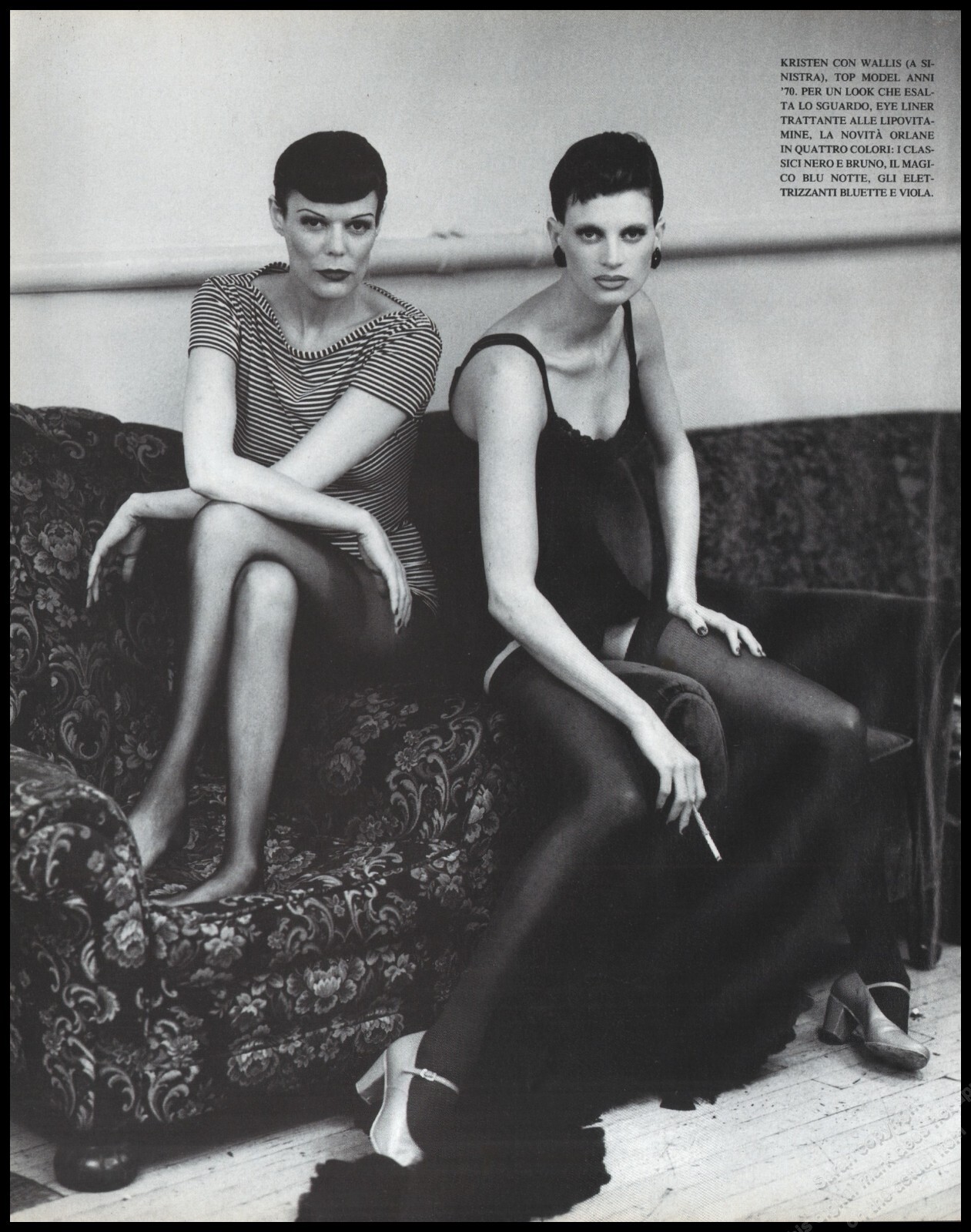 1990's High Heels  Magazine Print Ad Women Fashion Long Legs shoes-1pg