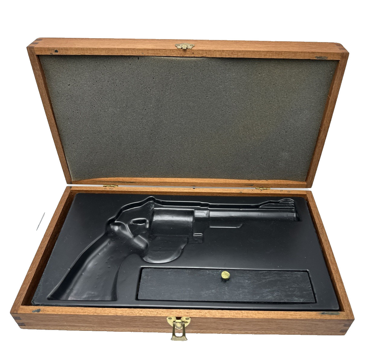 ORIGINAL SMITH & WESSON N-FRAME MAHOGANY PRESENTATION CASE 6" BARREL W/ DRAWER &