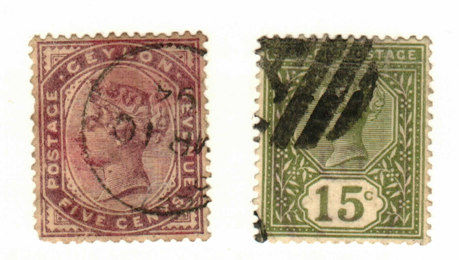 Ceylon #131, 136 used