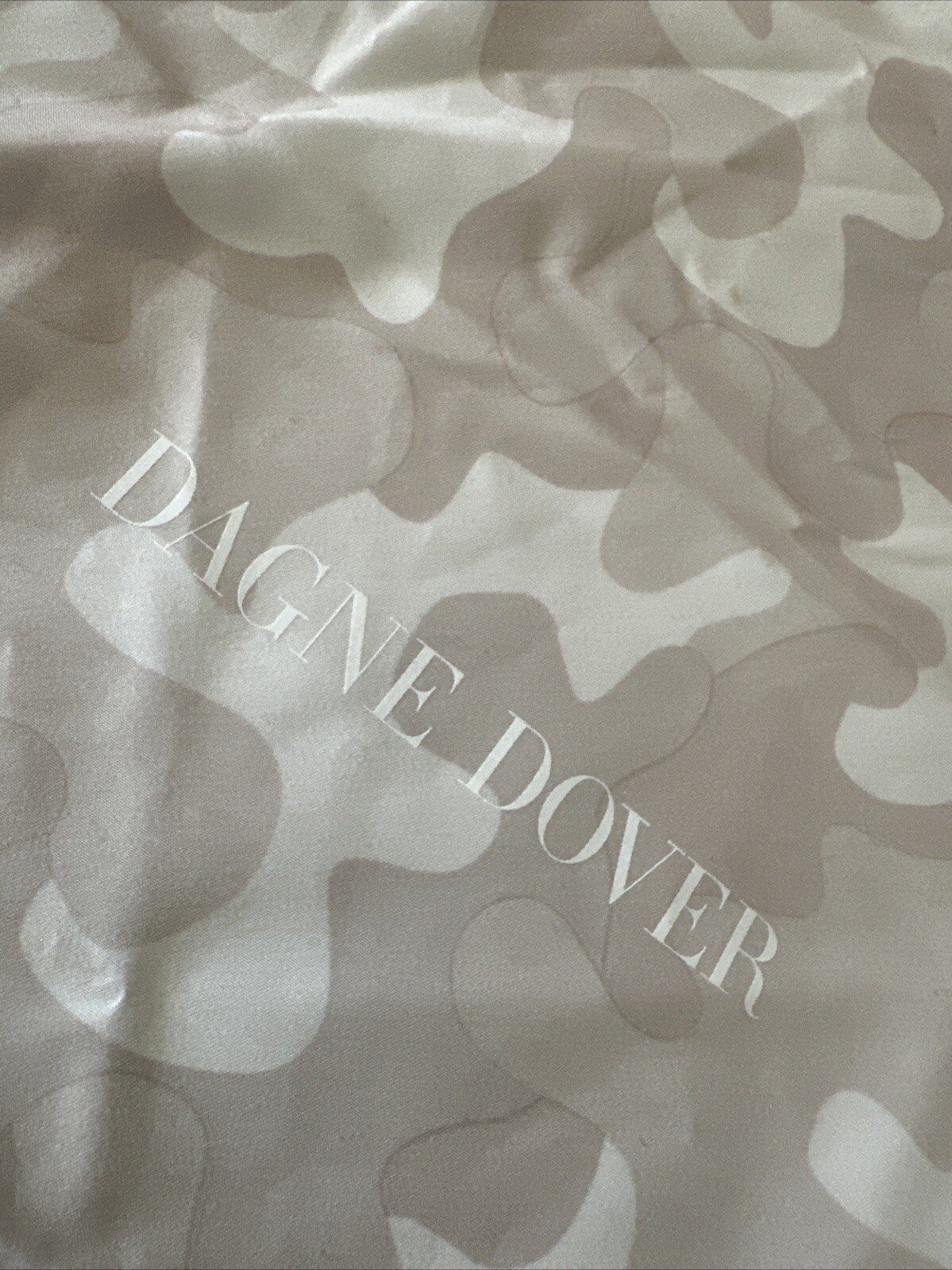 DAGNE DOVER Camouflage Logo Drawstring Dust Bag 13”x17”EUC-MINT