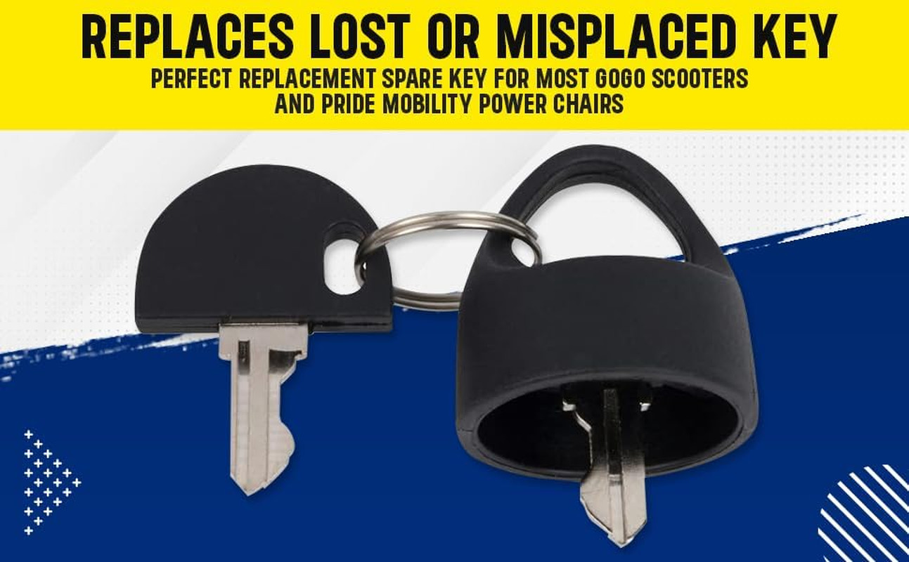 Deluxe Easy Pull Key Set for Pride Mobility Scooter - Premium Replacement Keys (