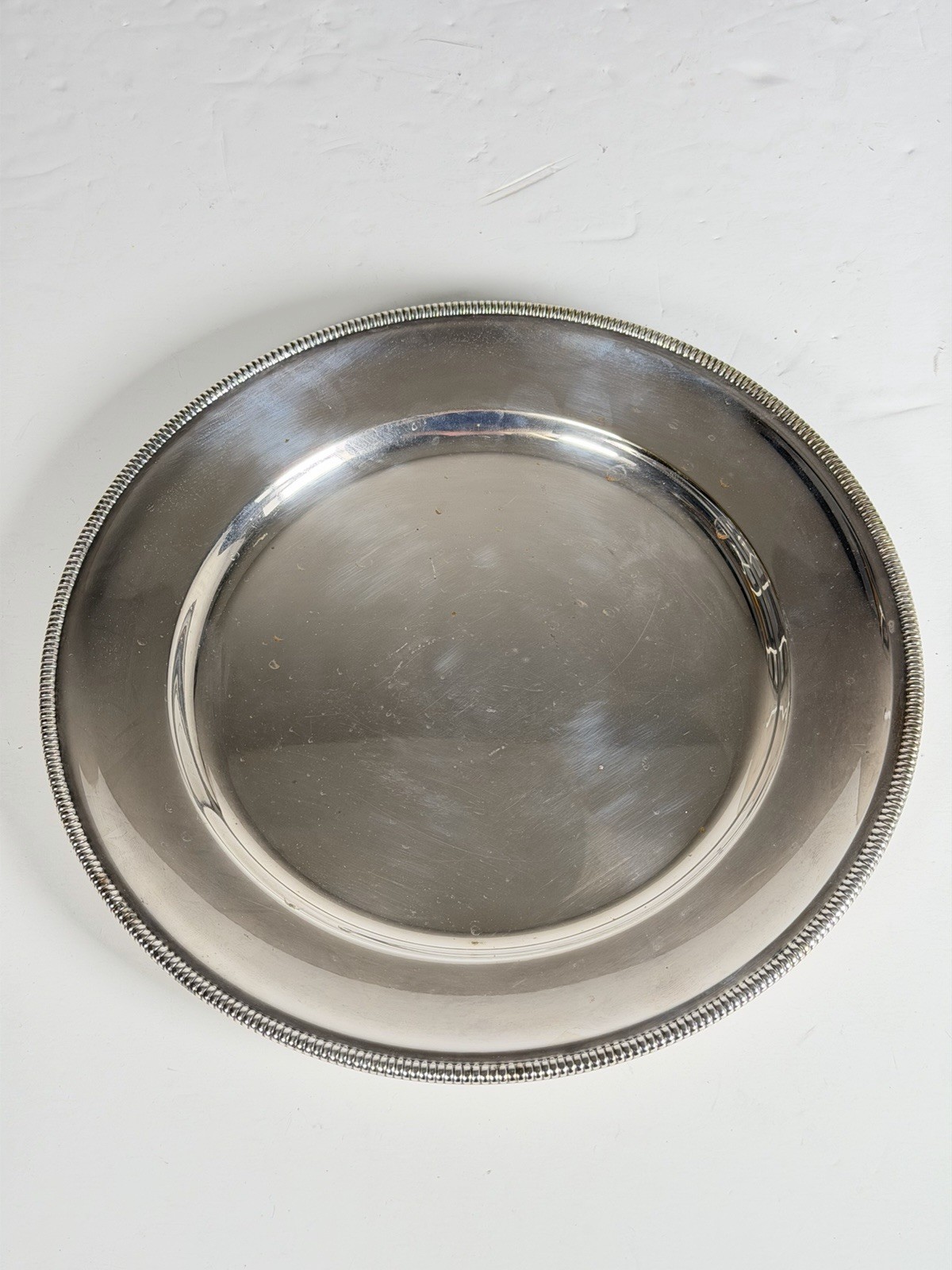 EL de Uberti Trinket Jewelry Dish Plate, Hallmarked, Italy, Silver plated 9.60"