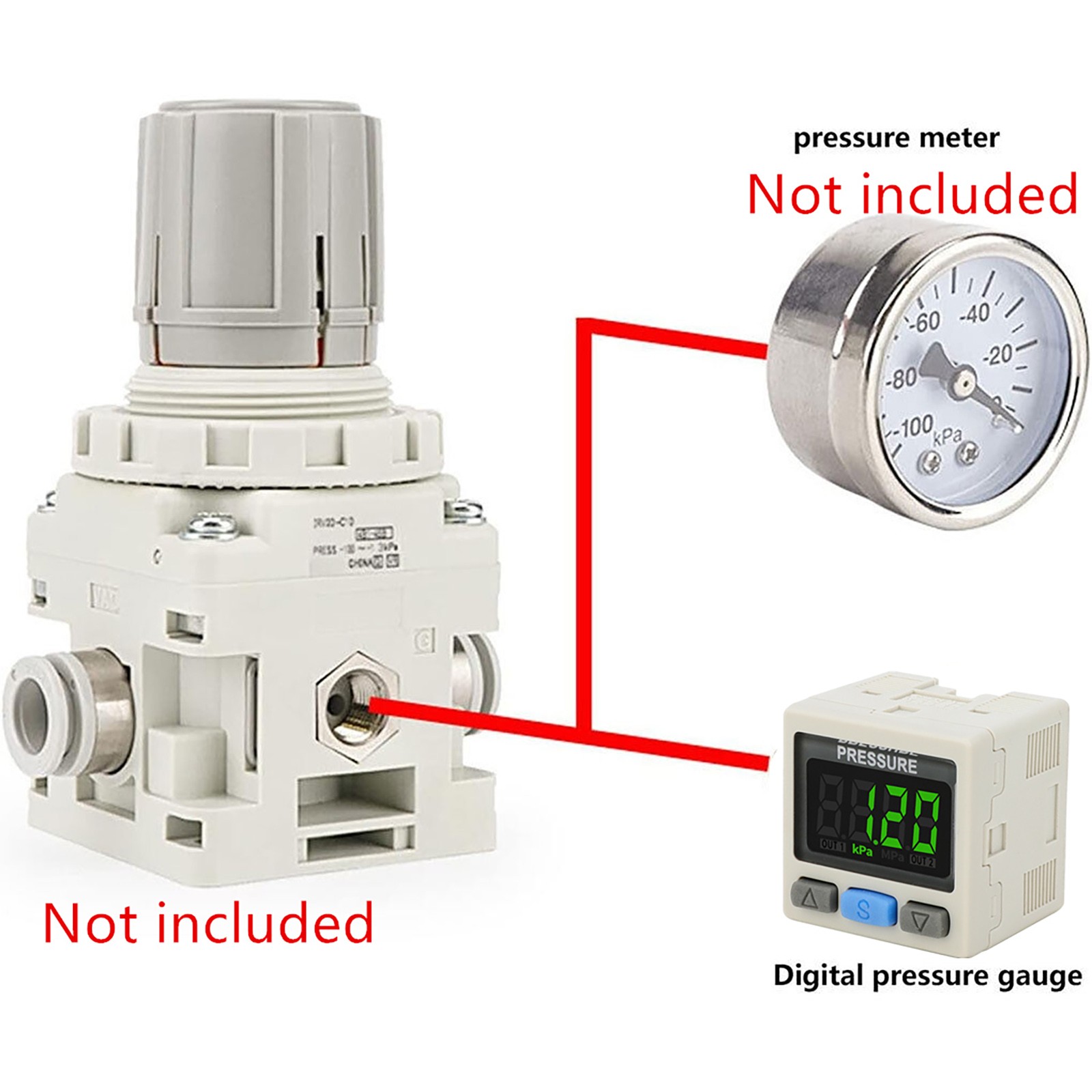 Easy to set Digital Pressure Switch Pneumatic Vacuum Digital Controller Switch