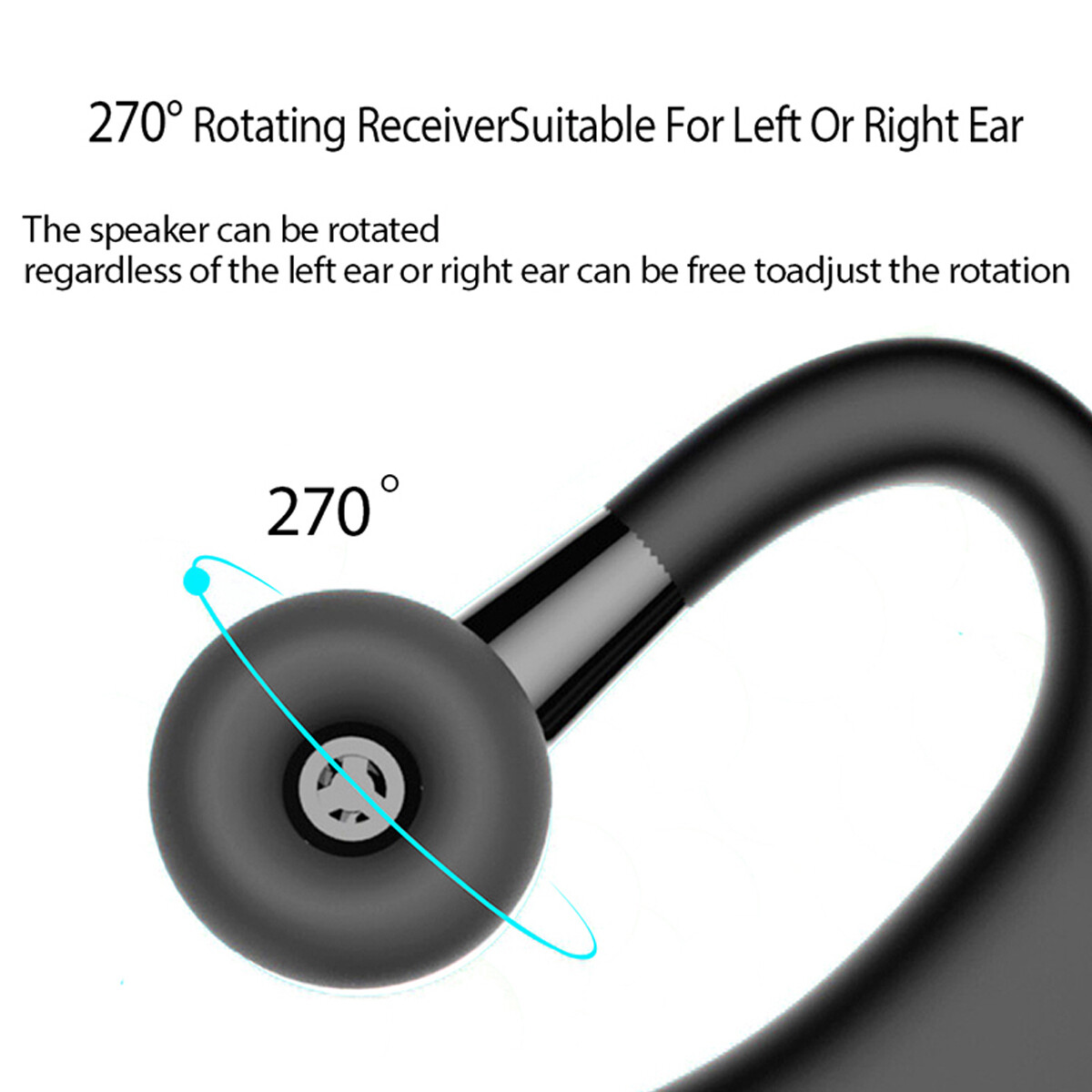 Bluetooth 5.0 Earpiece Wireless Headset Driving Trucker Earbuds Noise Cancelling