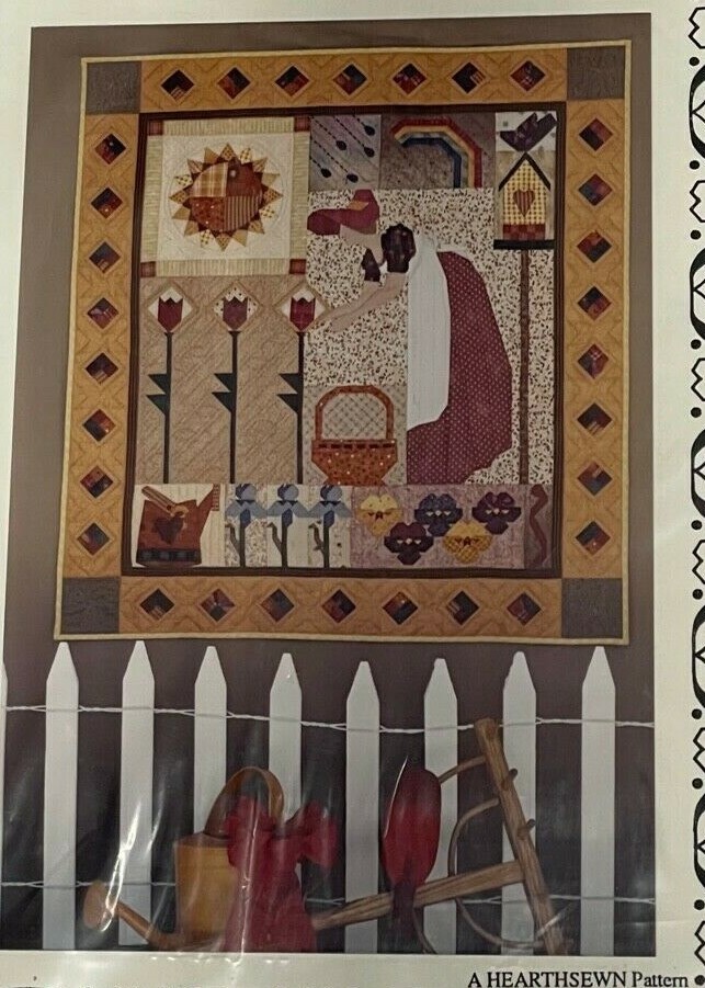Hearthsewn Quilt Pattern IN A QUILTERS GARDEN Memorable Wall Design 33"x36"