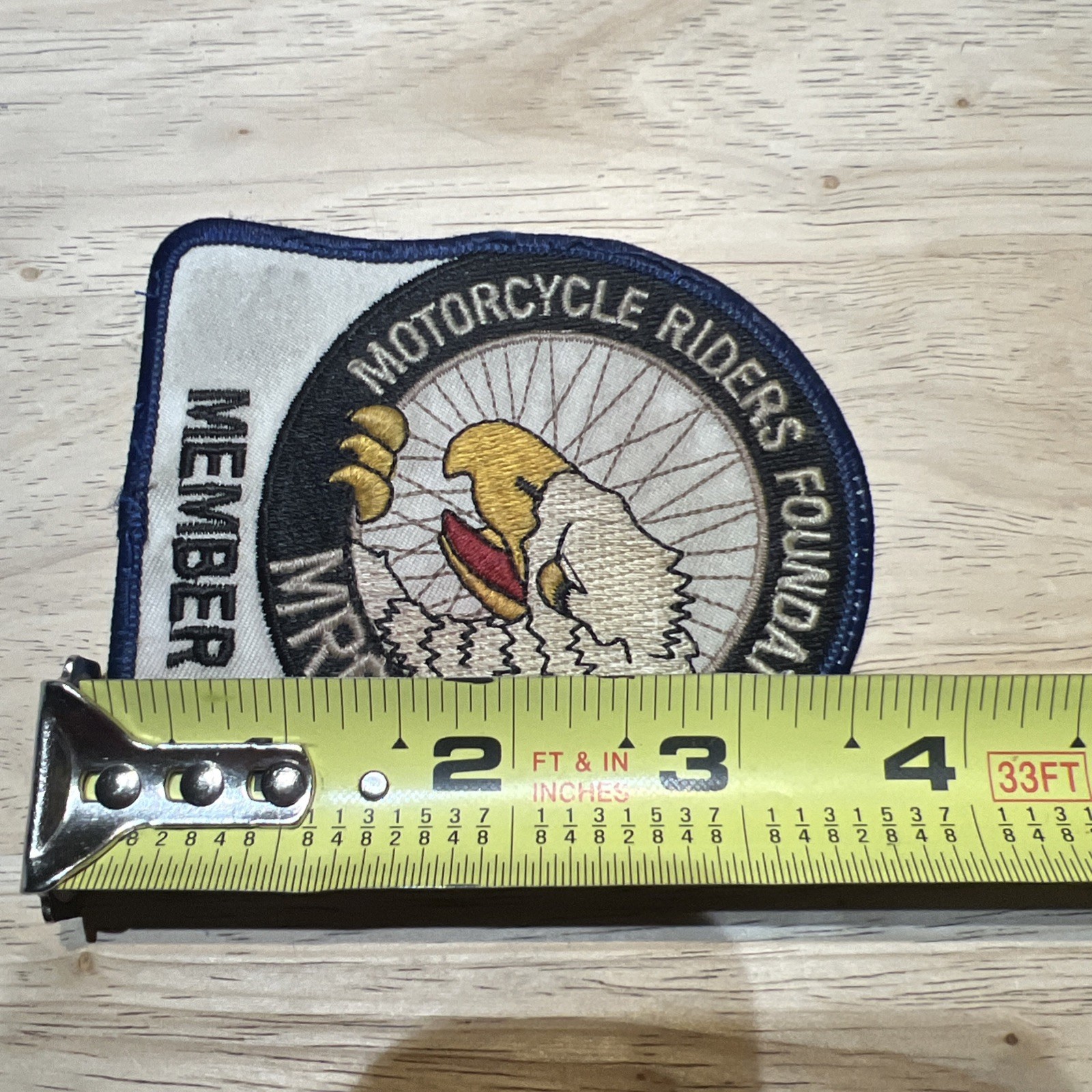 MOTORCYCLE RIDERS FOUNDATION MEMBER ( MRF ) PATCH Used