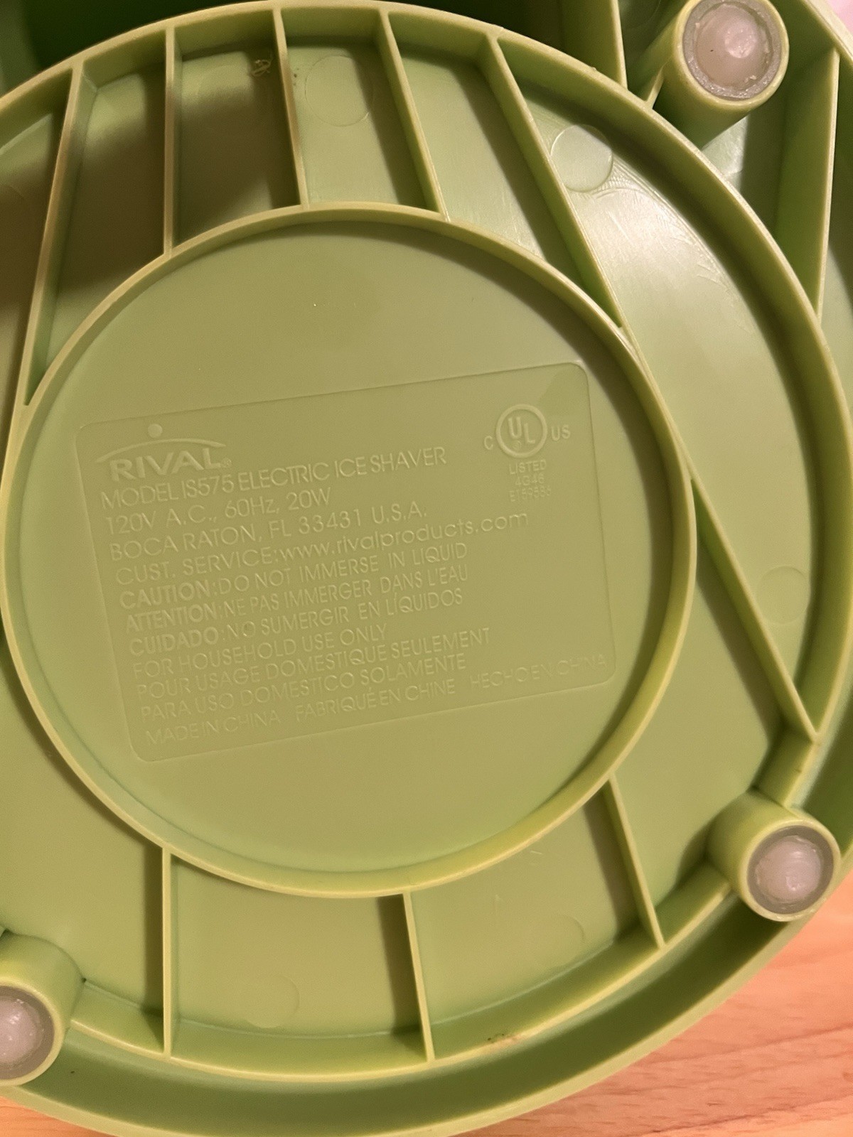 Rival Ice Shaver Snow Cone Maker - Green