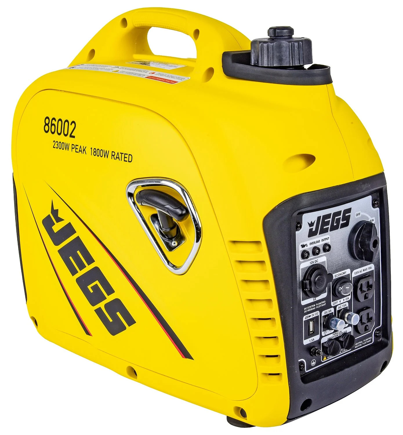 JEGS 86002 Premium Inverter Generator 2,300 Peak Watts, 1,800 Running Watts