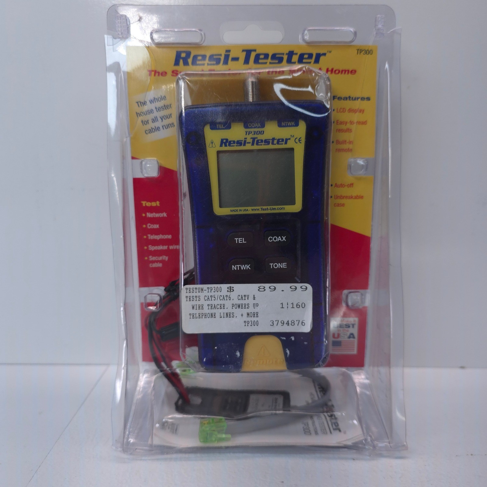 Test-Um Resi-Tester TP300 Digital Cable Tester Network Coax Telephone Tracer