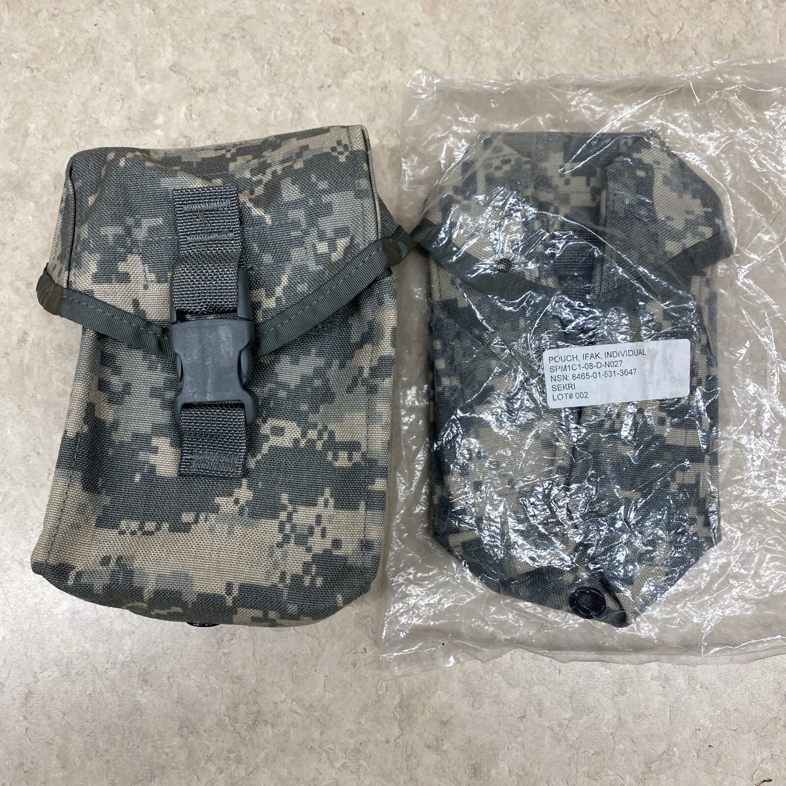 2 USGI ACU IFAK Individual Pouch, Molle Improved First Aid Kit Pouch, Medic Bag