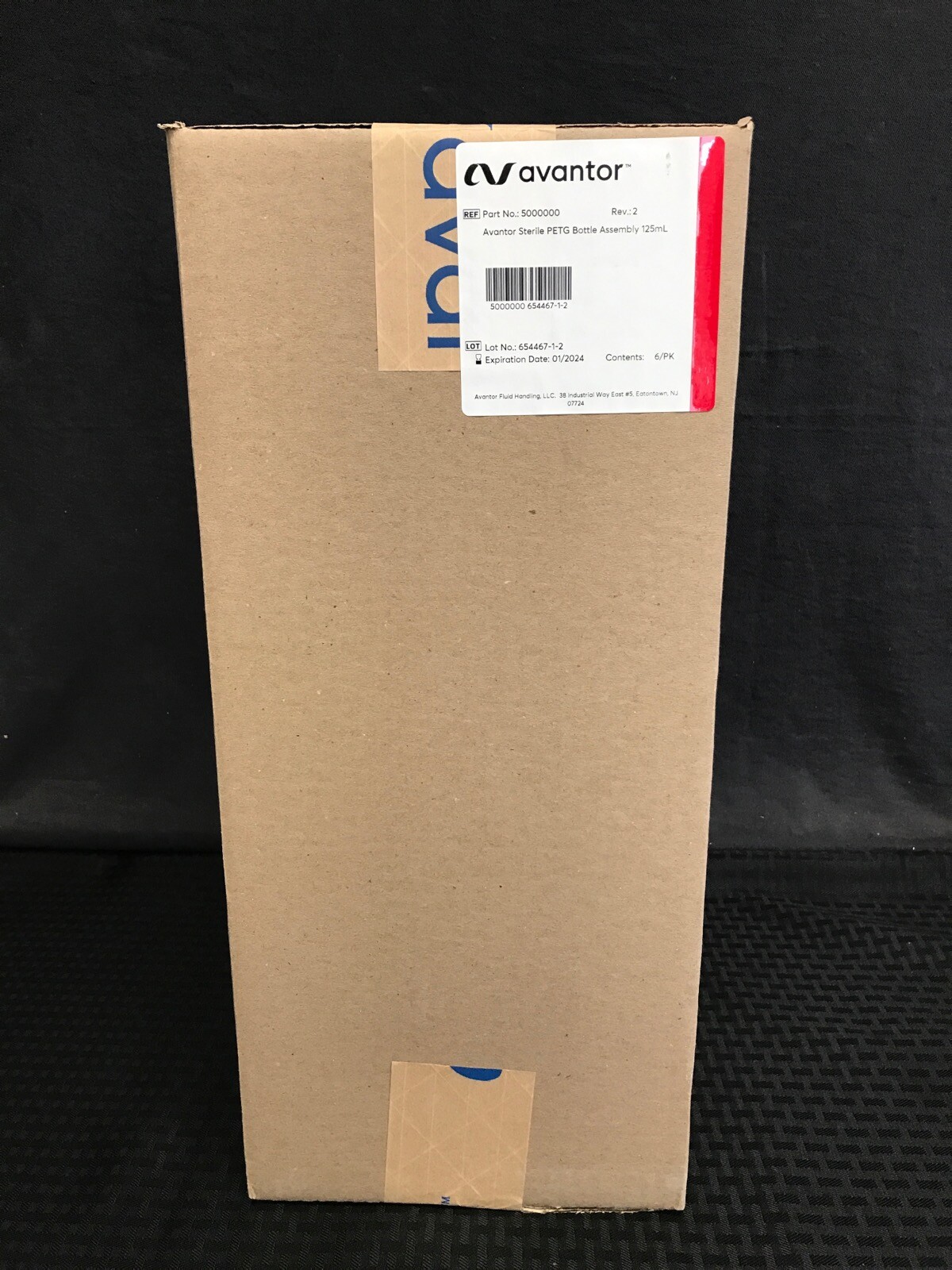 (6/Pack) AVANTOR 125mL PETG Single Use Bottle Assembly Sterile C-Flex 5000000