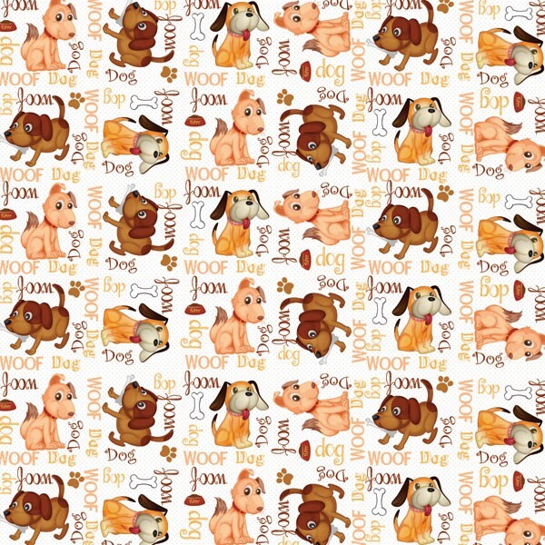 Barn Buddies - Dog,  animal scrapbook paper - Scrapbook Customs #37087