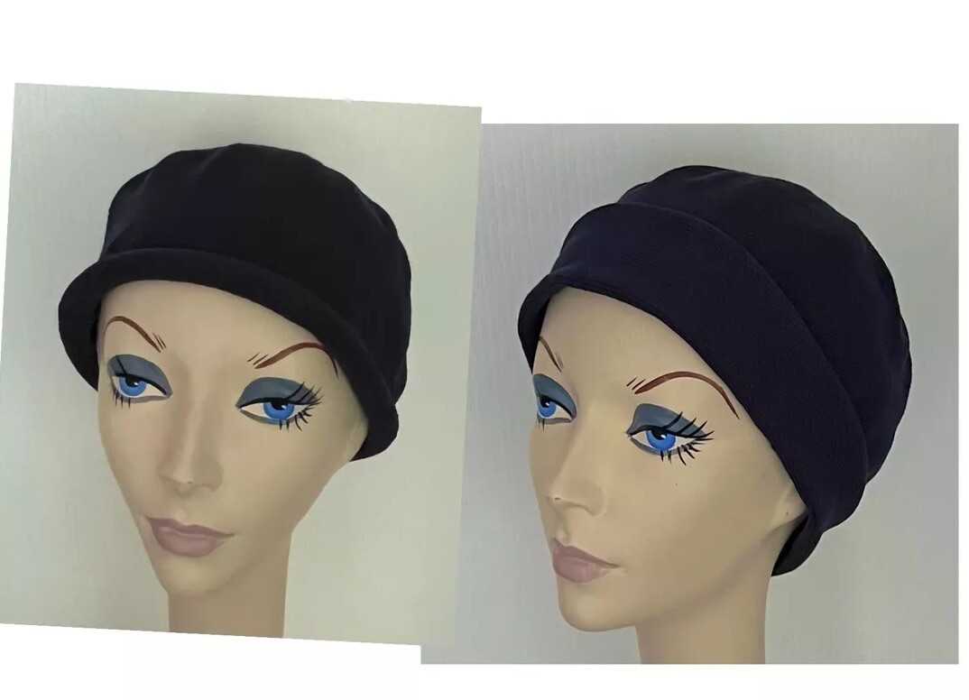 NWT Parkhurst Cotton Knit Roll / Fold Up Beanie Hat 30042 • NAVY BLUE • UNISEX