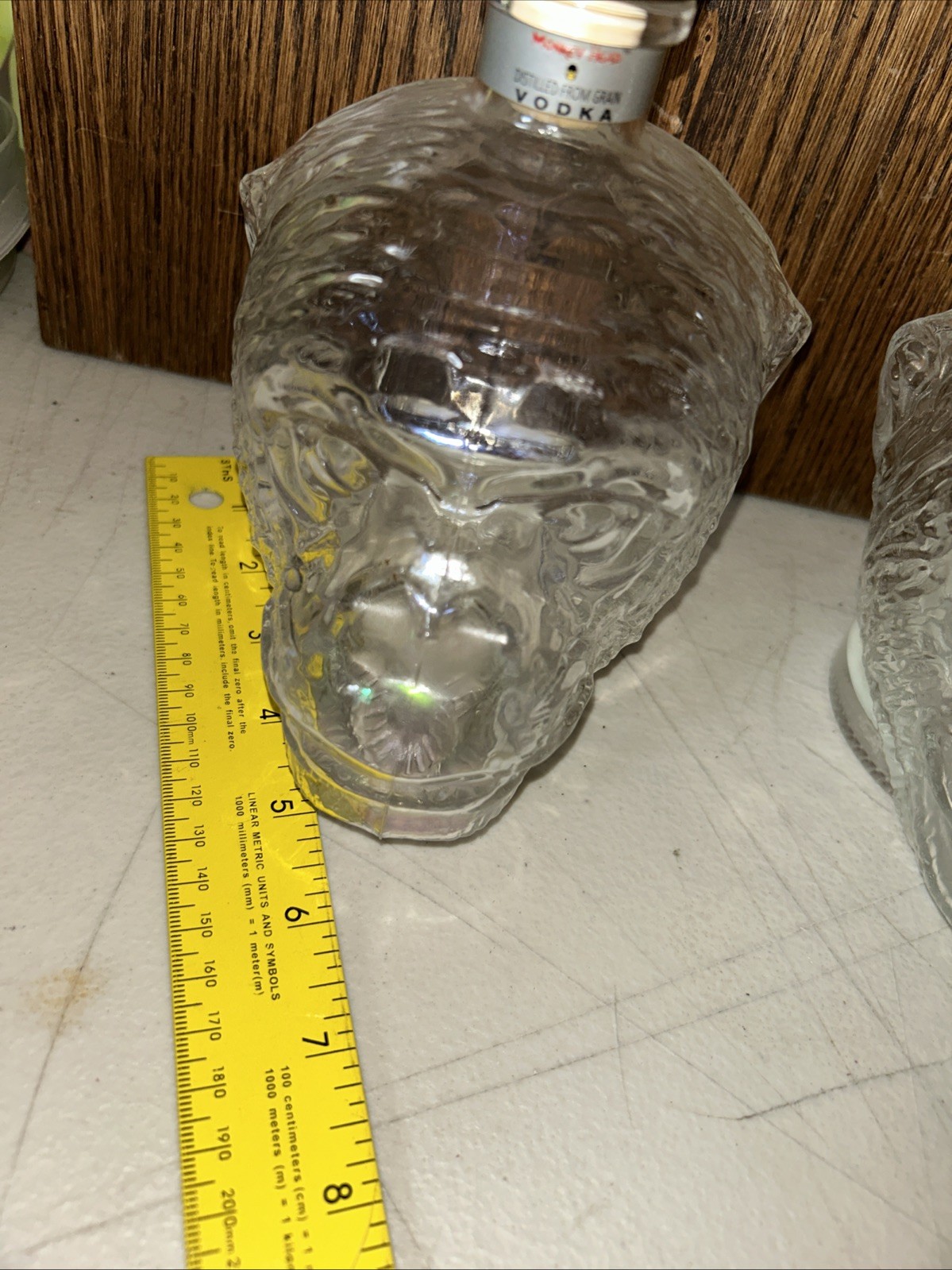 x1 - Monkey Head Vodka (Empty) Glass Bottle Gorilla Head Decanter Decoration