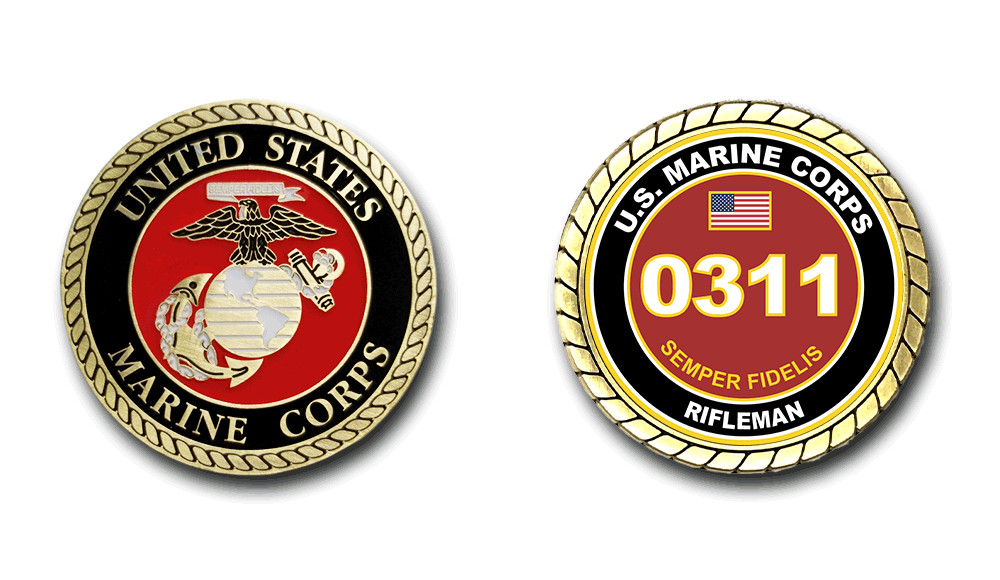 0311 Rifleman US Marine Corps MOS Challenge Coin