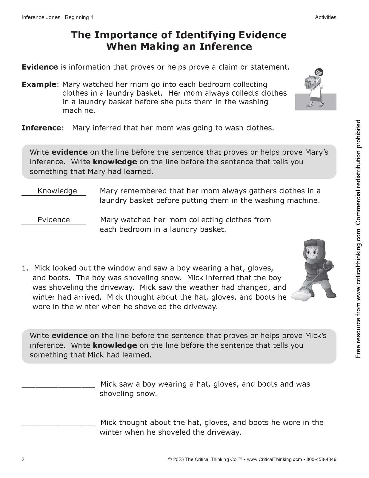 Inference Jones Beginning 1 Reading Comprehension Workbook Grades 1st 2nd