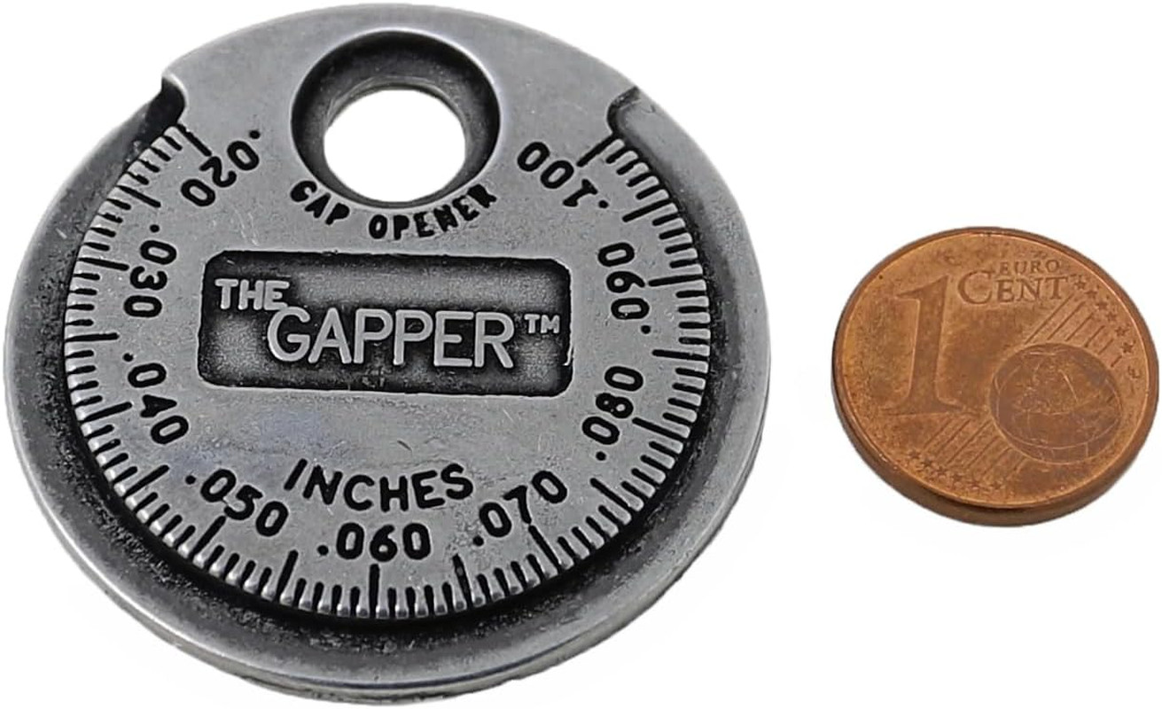 3235 Spark Plug Gapper - Quick-Check Coin-Style Tool, 0.020"-0.100