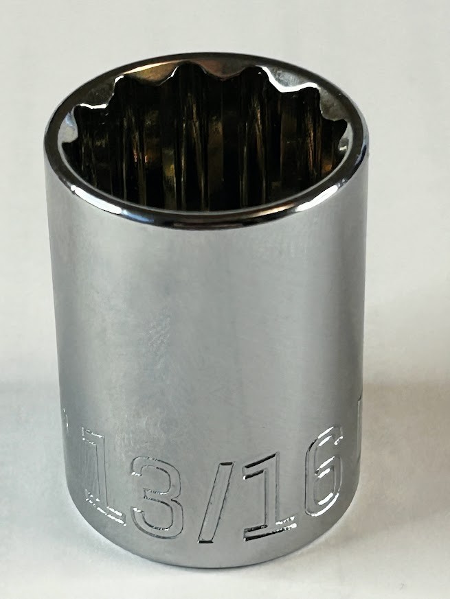 Kobalt 13/16" x 1/2" Dr Standard Chrome Socket 12 Pt  # 85273 Free USA Shipping