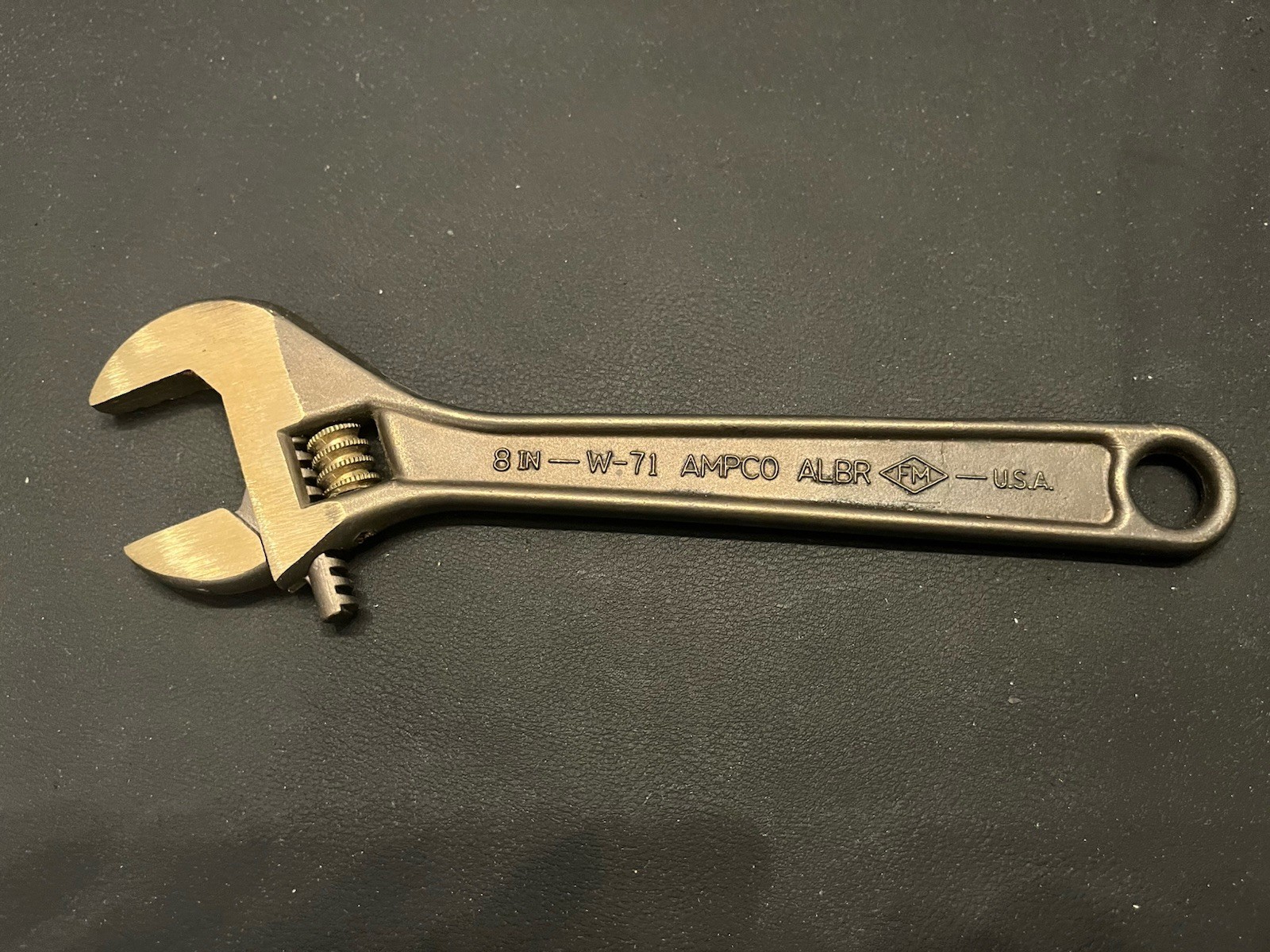AMPCO W-71 8” Adjustable Wrench Non-Sparking Aluminum Bronze ALBR USA