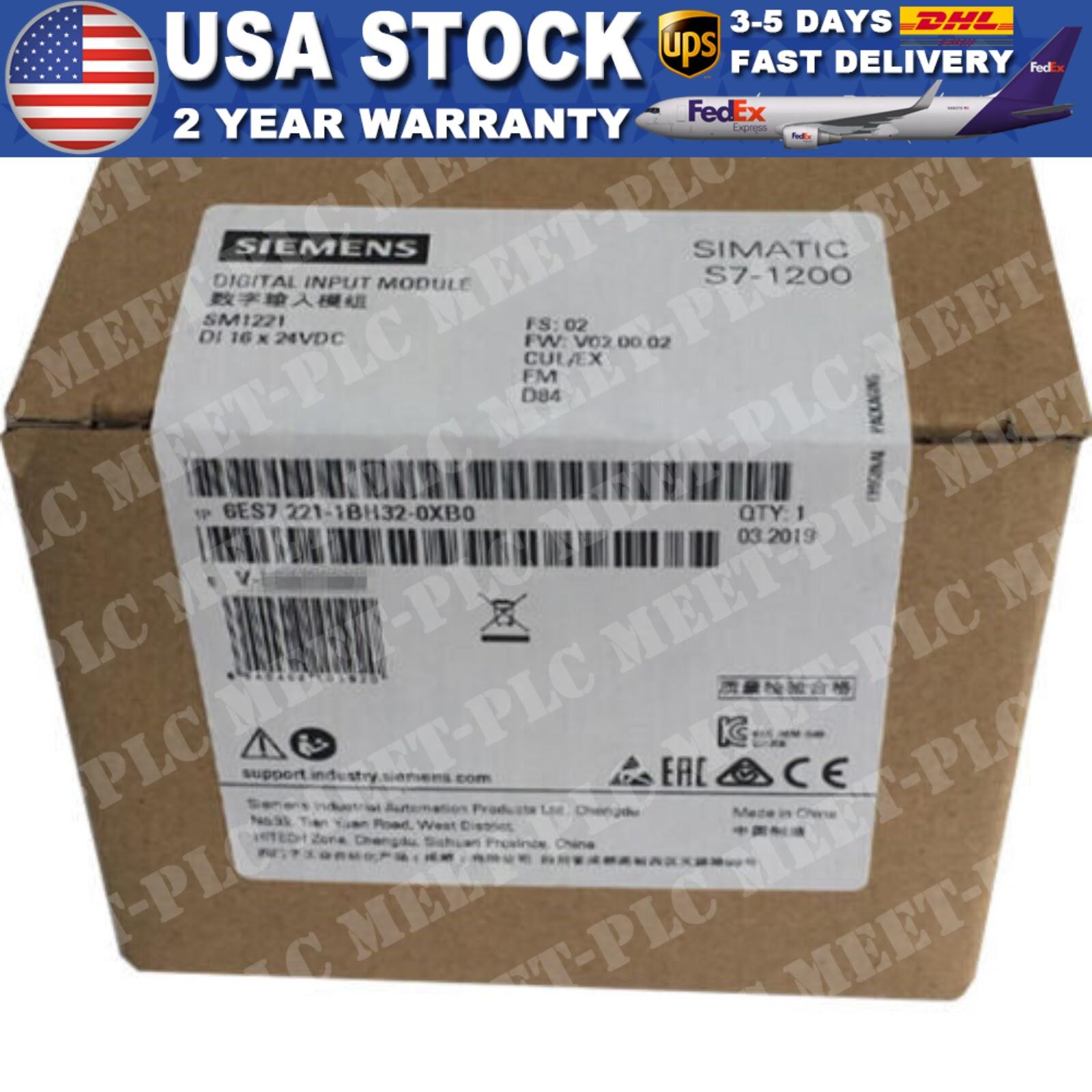 New Siemens 6ES7 221-1BH32-0XB0 6ES7221-1BH32-0XB0 Digital SM 1221 US FREE TAX