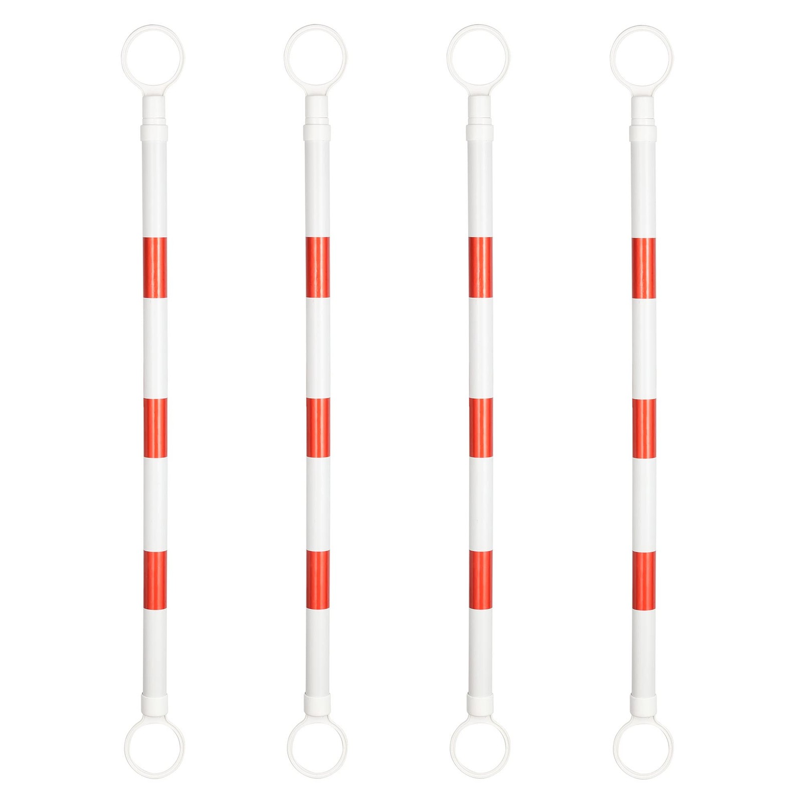 BATTIFE 4pk Traffic Cone Bars 4-6.9ft Red White