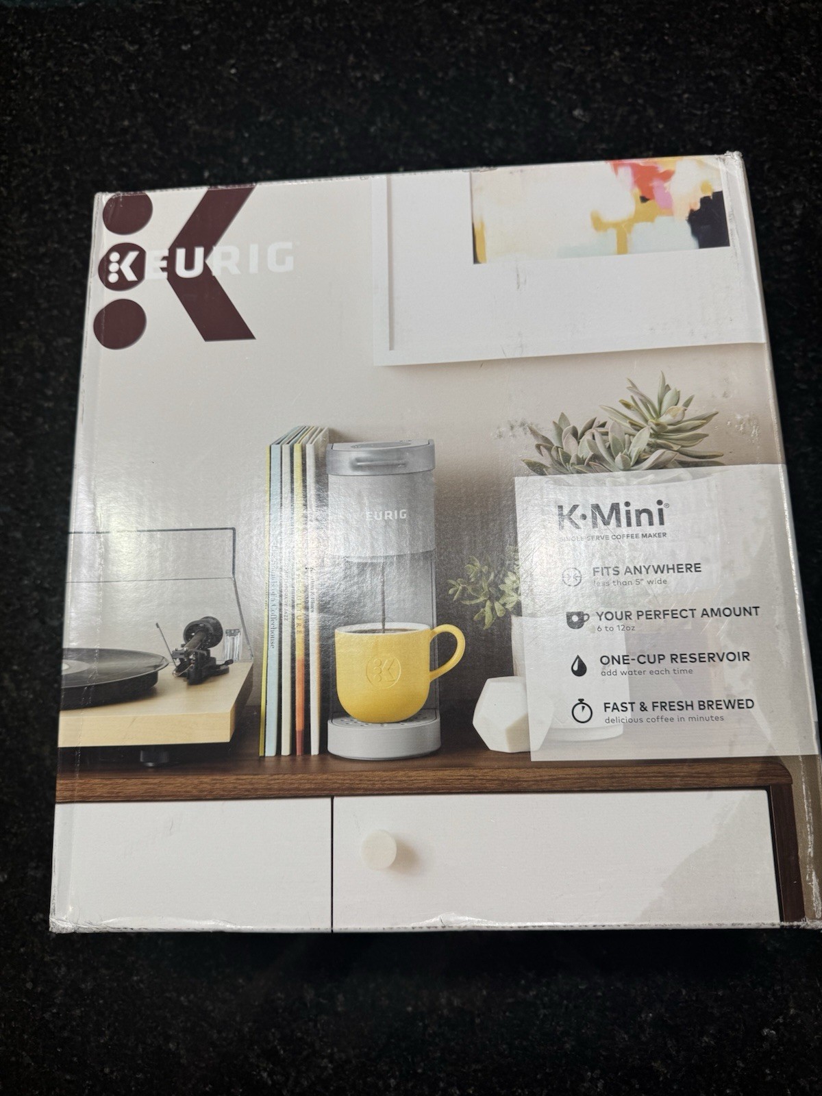 Keurig K-Mini Single Serve K-Cup Pod Coffee Maker Studio Gray Kitchen Open Box