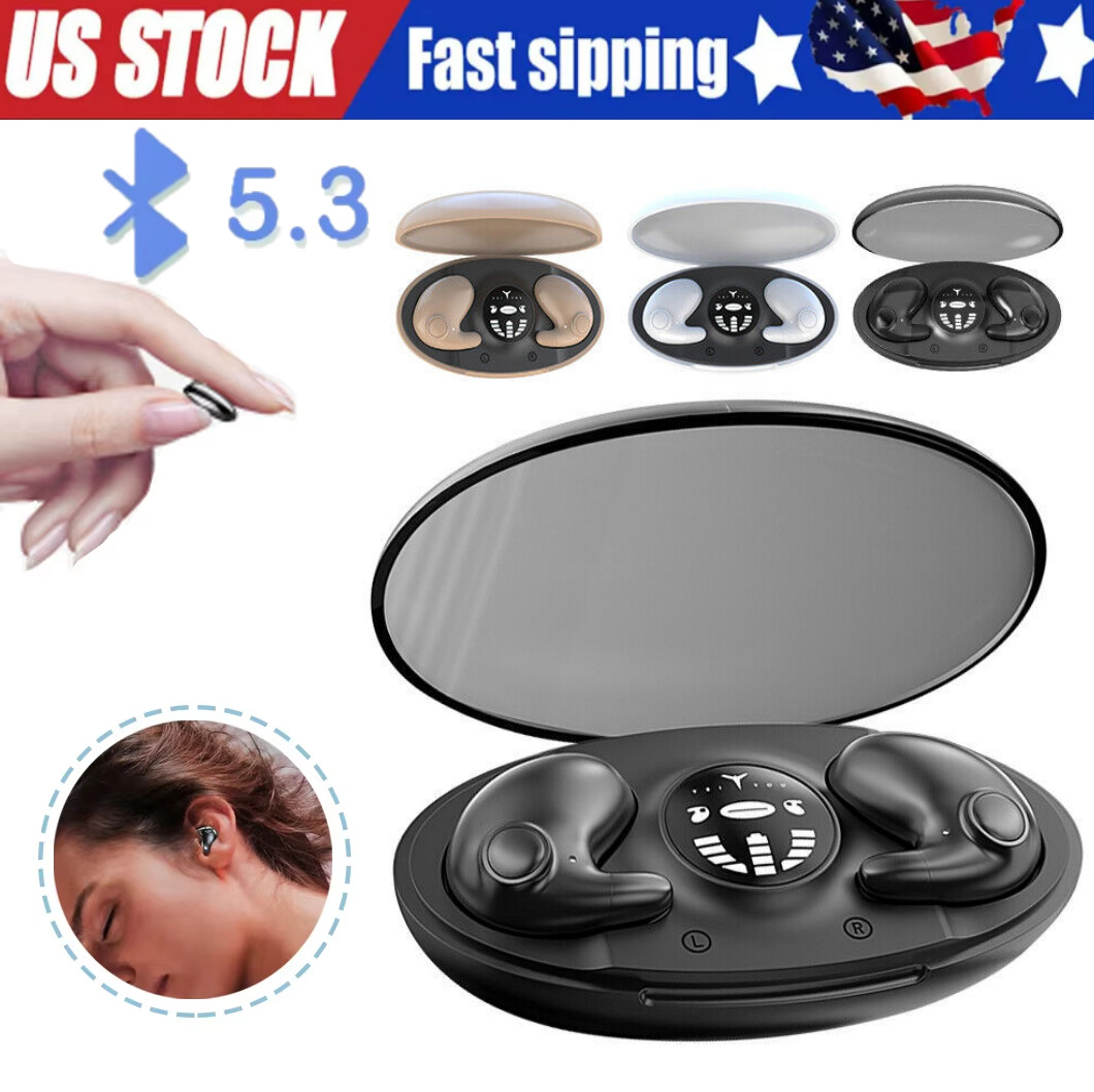 Invisible Sleep Wireless Earphone Bluetooth 5.3 Headphones Hidden Earbuds NEW