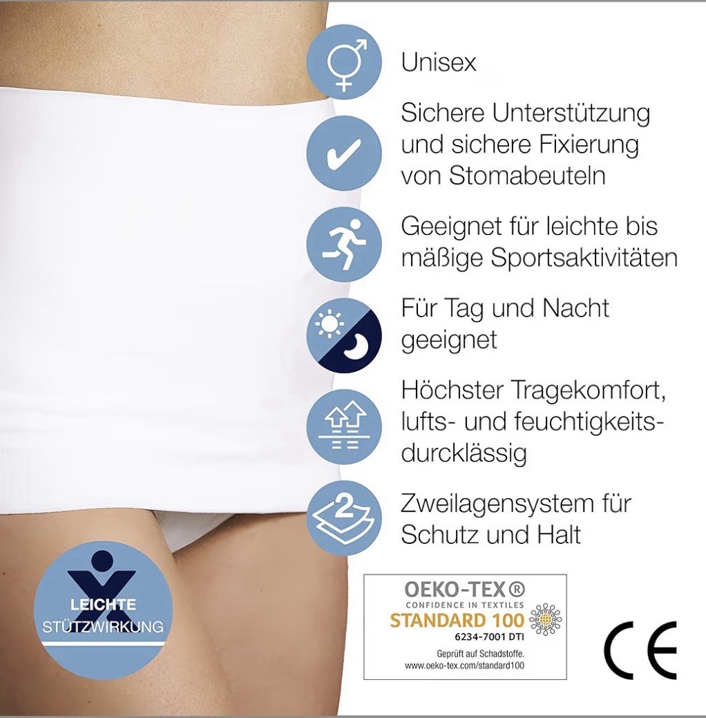 StomaSafe Plus Ostomy Support/Hernia Garment, Light Support by TYTEX -Unisex S/M
